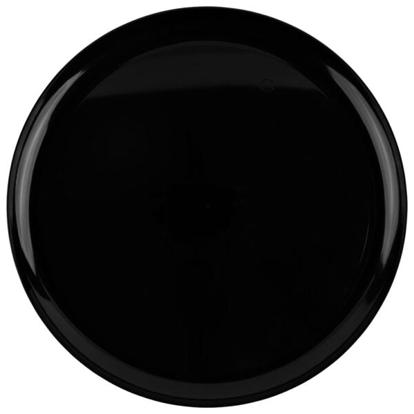 Premium Black Round Plastic Plates - 10 Pack Set for Elegant Dining, Parties & Outdoor Events - Durable & Stylish Dishware for Home, Restaurant & Catering Use