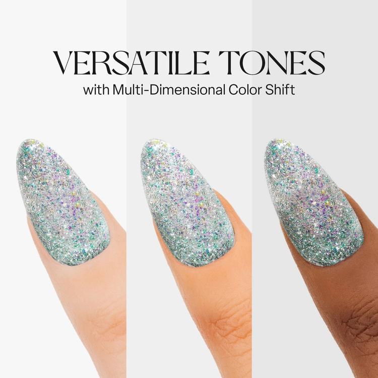 Apres Flash Glitter Gel Color FG01 - Long-Lasting Nail Polish for Gel Manicures - Perfect for Parties, Holidays & Special Occasions