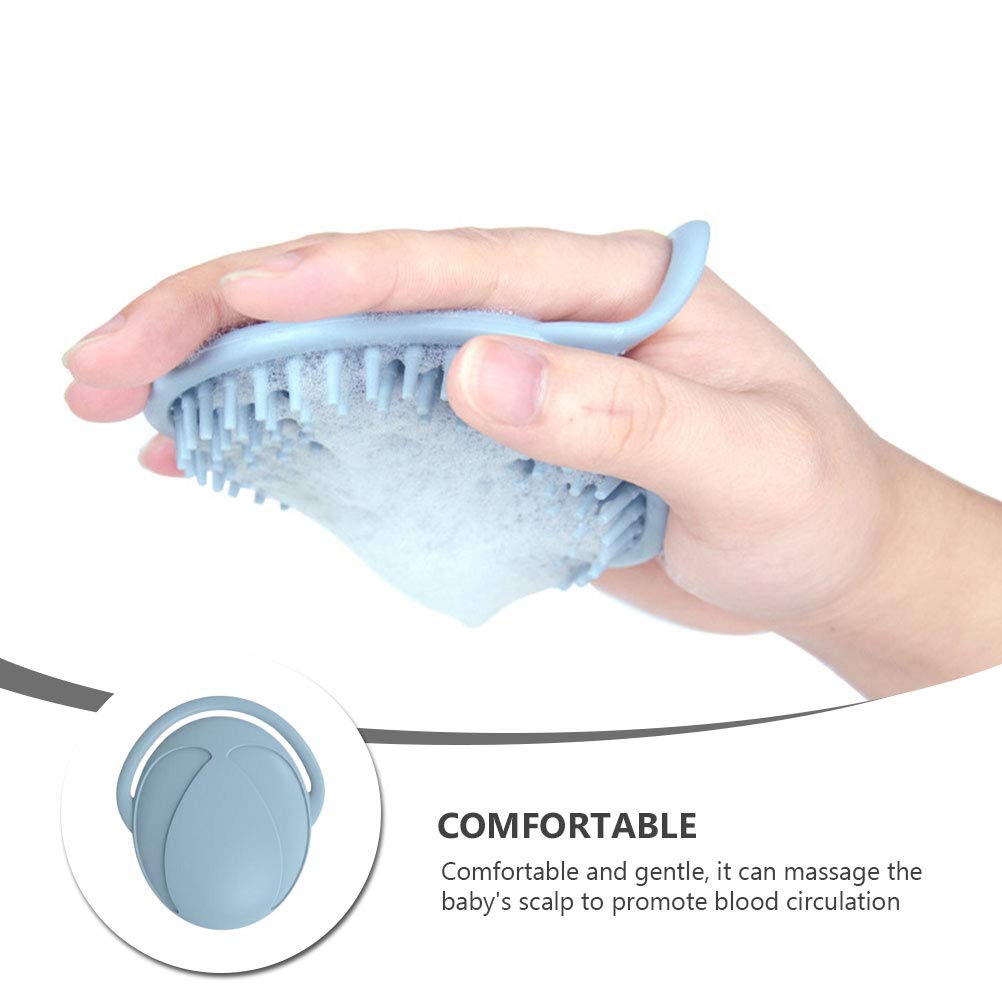 Baby Hair Scalp Massager - Soft Silicone Shampoo Brush for Infants & Toddlers - Gentle Bath Brush for Newborns - Perfect for Cradle Cap Care & Relaxing Head Massage During Bath Time