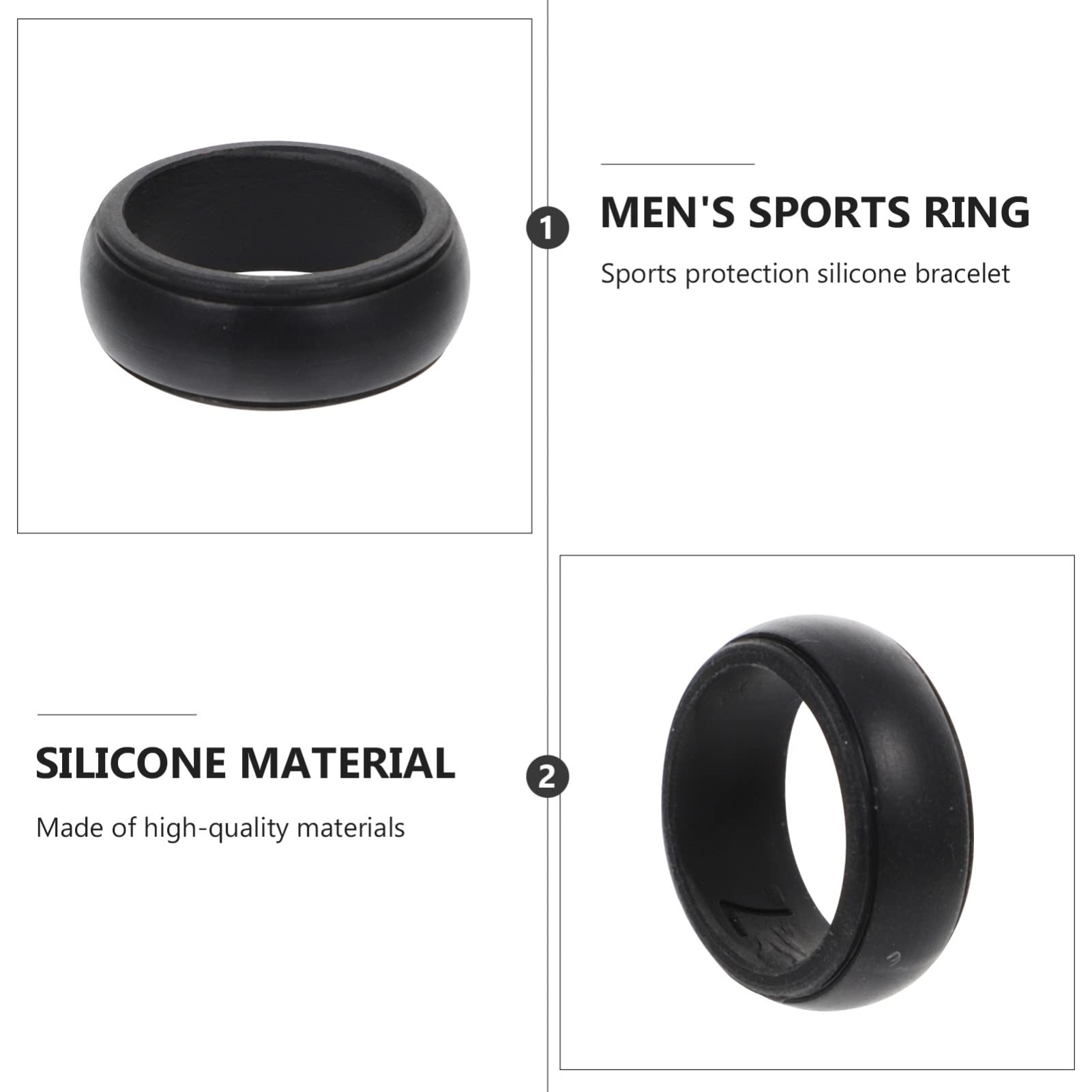 INOOMP 4-Pack Silicone Sports Finger Rings for Gym, Workout & Outdoor Activities - Protective Finger Jewelry for Weightlifting, Climbing & Daily Use