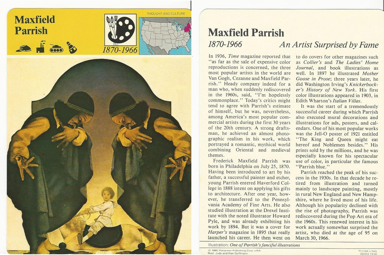 1979 Panarizon Story of America 73.02 Maxfield Parrish Art Print - Vintage American Artwork for Home Decor & Office Wall Art