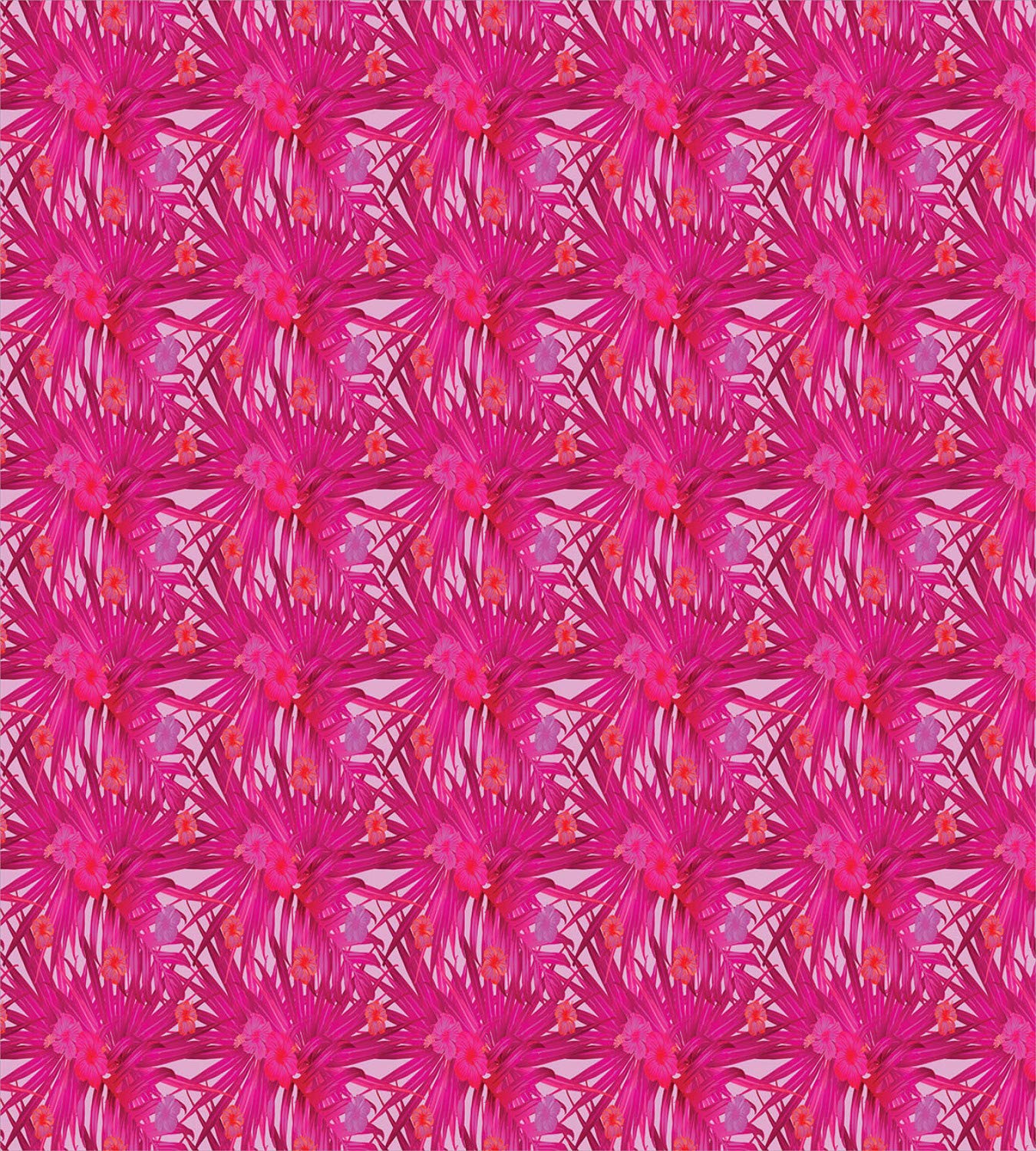 Ambesonne Hibiscus Duvet Cover Set - King Size 3 Piece Bedding with Tropical Flowers & Monstera Leaves Design in Raspberry Pale Pink - Includes Duvet Cover & 2 Pillow Shams - Perfect for Summer Bedroom Decor, Beach House, or Tropical Theme Guest Room