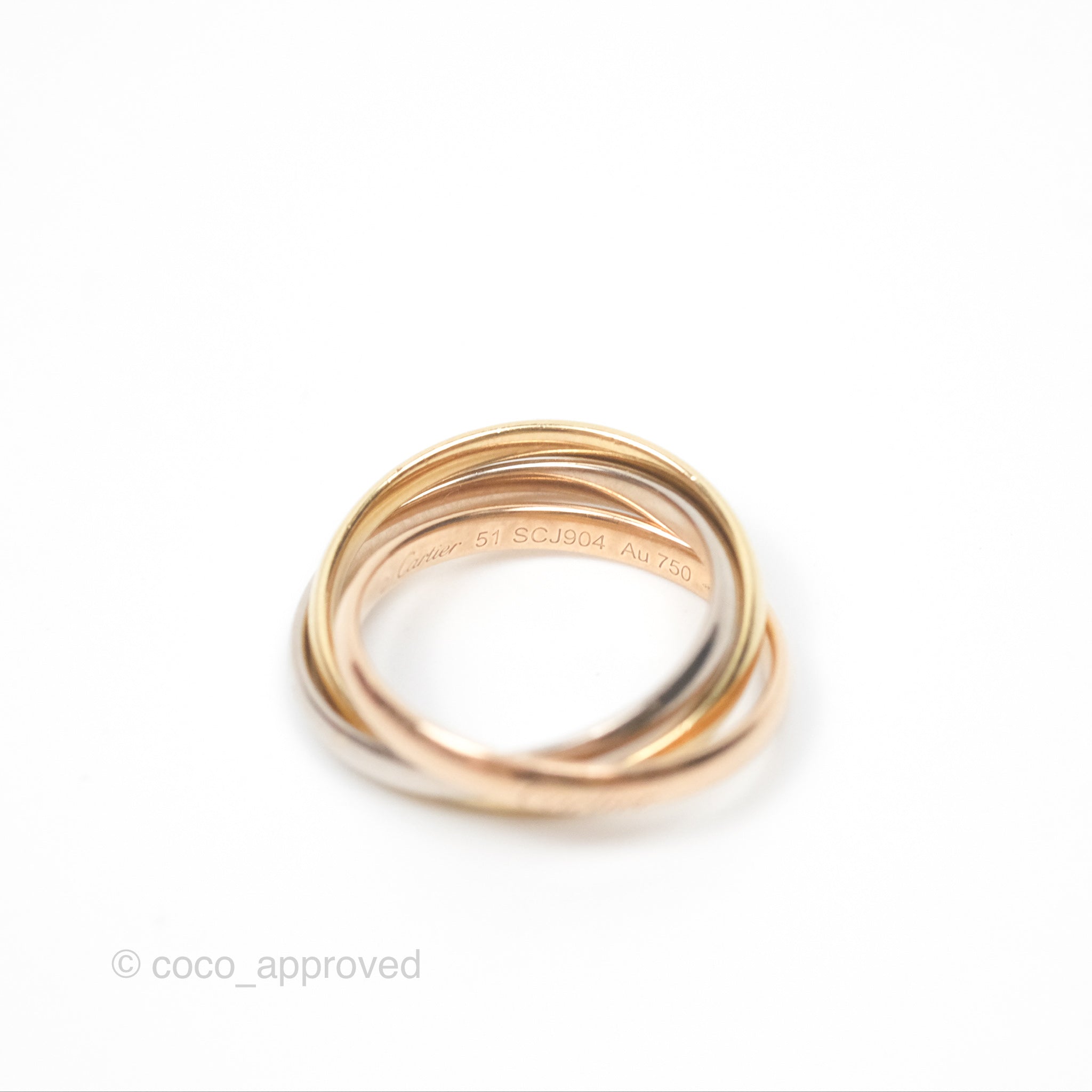 Cartier Trinity Ring in White Gold, Yellow Gold & Rose Gold - Luxury Stackable Rings for Women, Perfect for Engagements, Weddings & Everyday Elegance