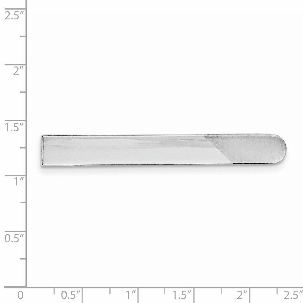 925 Sterling Silver Rhodium Plated Tie Clip for Men - Elegant Necktie Accessory for Weddings, Business Meetings & Formal Events