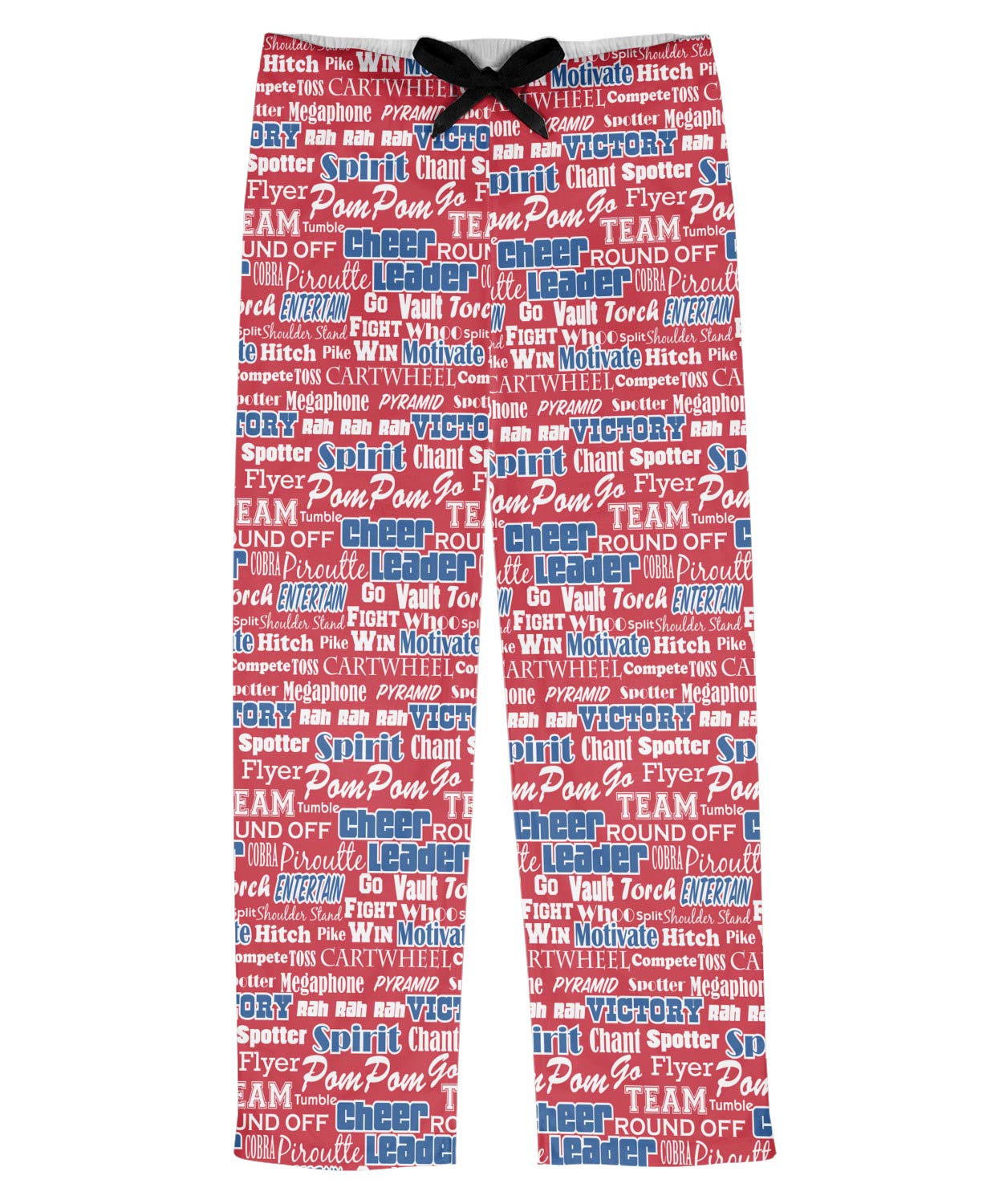 Men's Cheerleader Pajama Pants - Red, Size M | Comfortable Sleepwear for Game Nights & Lounging