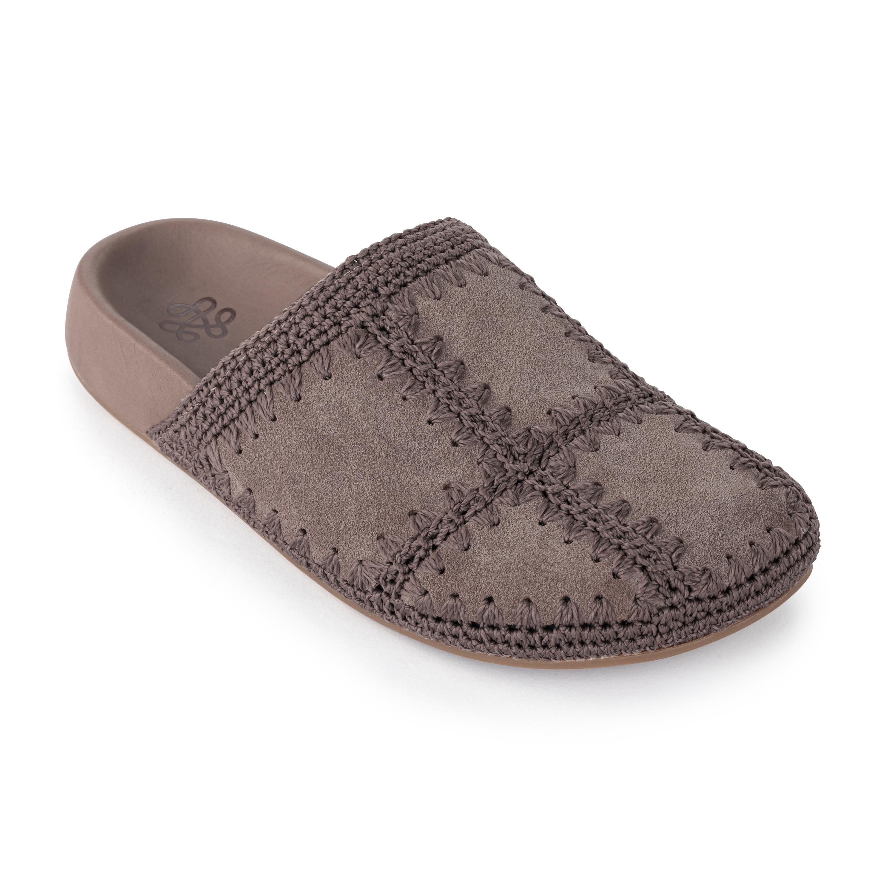 Bolinas Clog - Genuine Leather with Mushroom Suede Patch - Comfortable & Stylish Slip-On Shoes for Women - Perfect for Casual Wear, Gardening, and Outdoor Activities