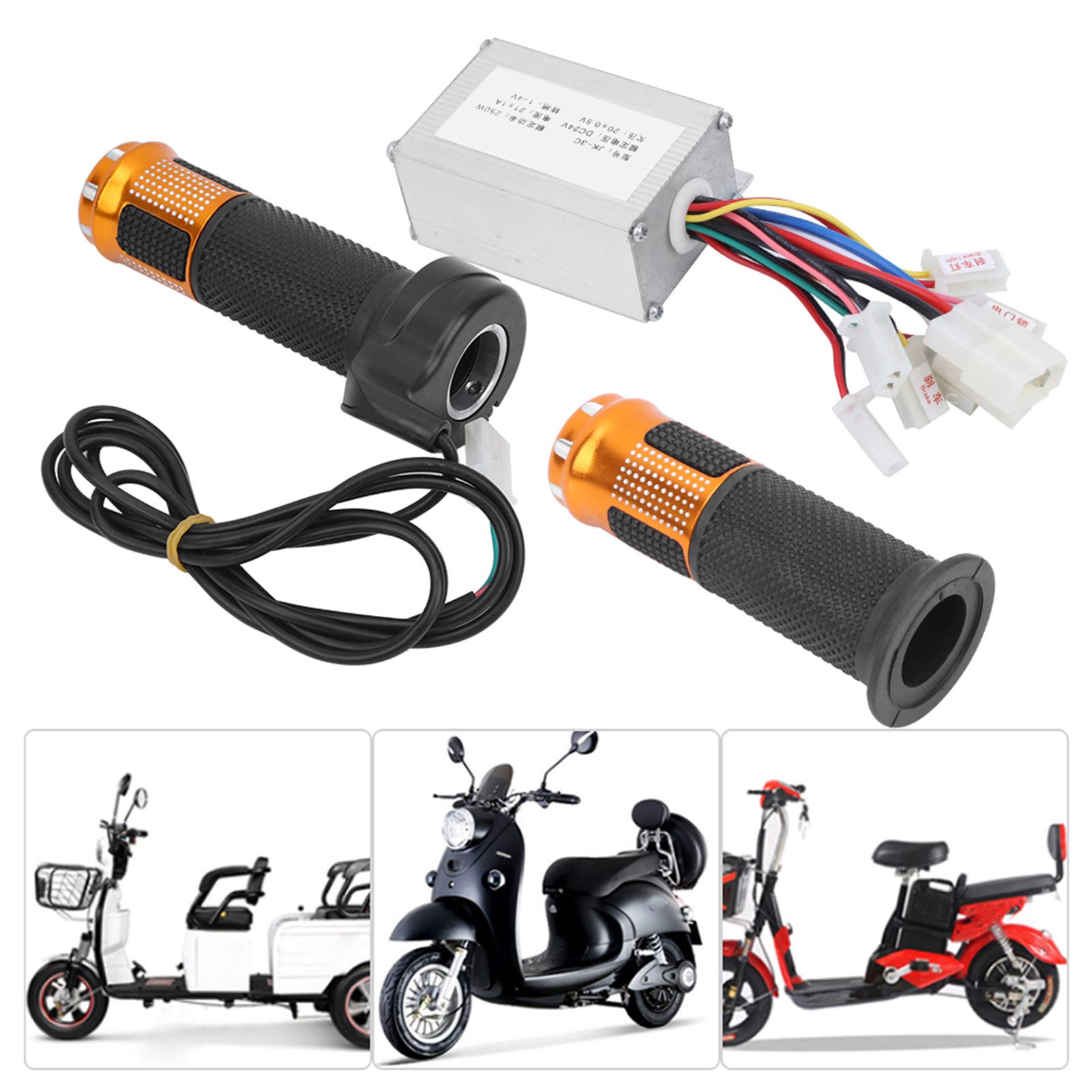 Shanrya Electric Bike Throttle Grip Kit - High Performance Brush Controller for E-Bikes & Scooters - Perfect for Commuting, Off-Roading & Urban Riding