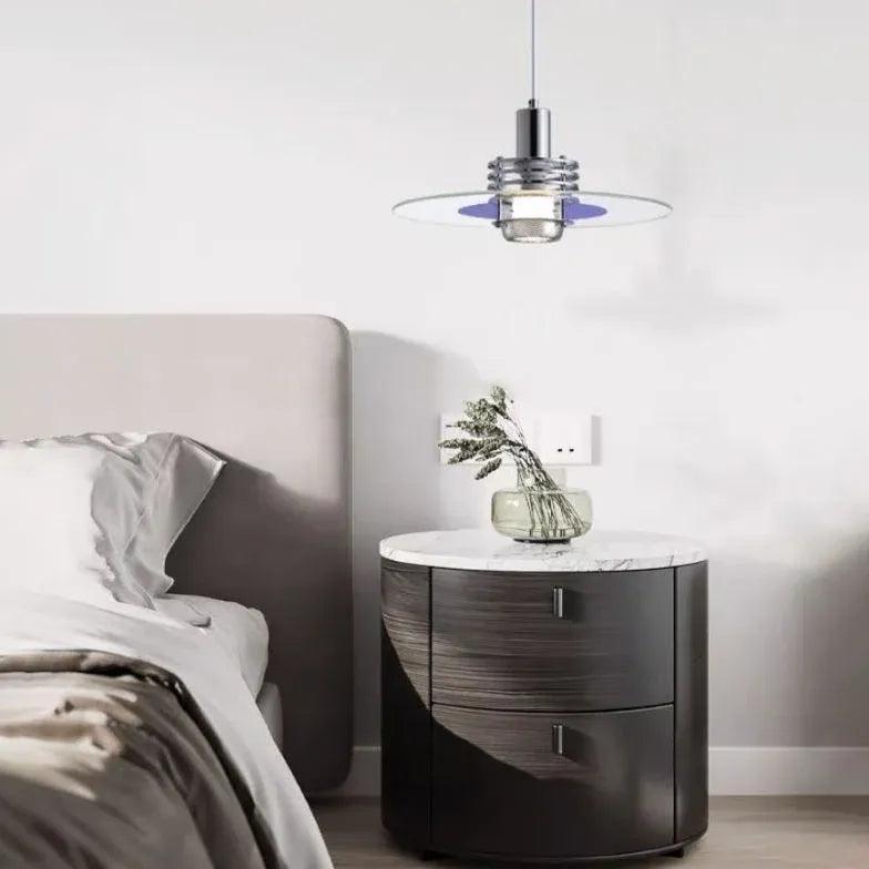 Modern Round Transparent Glass Pendant Light - Elegant Ceiling Lighting for Dining Room, Kitchen, Living Room & Bedroom