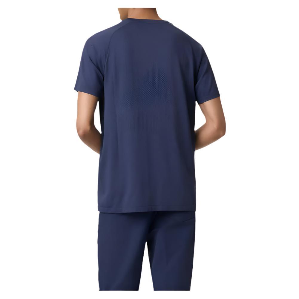 Men's Lucky Ace Short Sleeve Seamless Tennis Crew T-Shirt - Breathable Moisture-Wicking Activewear for Tennis, Gym & Casual Wear
