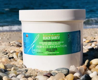 Hampton Beach Hair Care Bundle – Hydrating Shampoo, Deep Conditioning Hair Masque, Leave-In Conditioner & Sea Salt Spray for Soft, Beachy Waves | Perfect for Summer Vacations, Pool Days & Beach Trips
