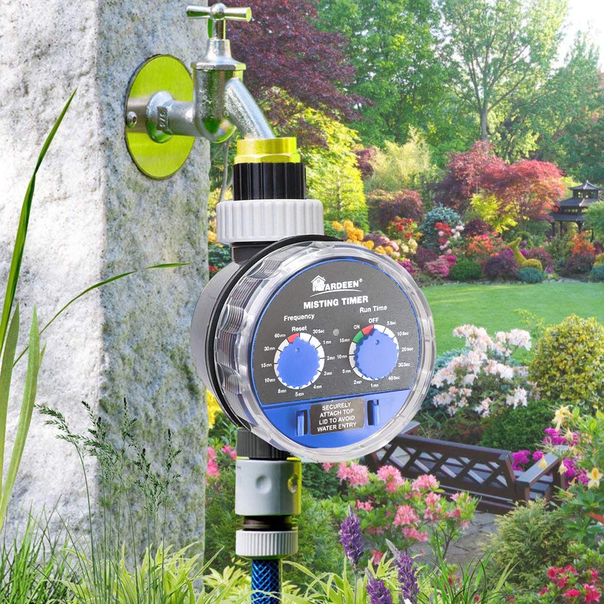 Automatic Electronic Water Timer for Garden Hose - Smart Irrigation Controller with Seconds Fogging & Watering - Perfect for Home, Lawn, and Outdoor Plant Care