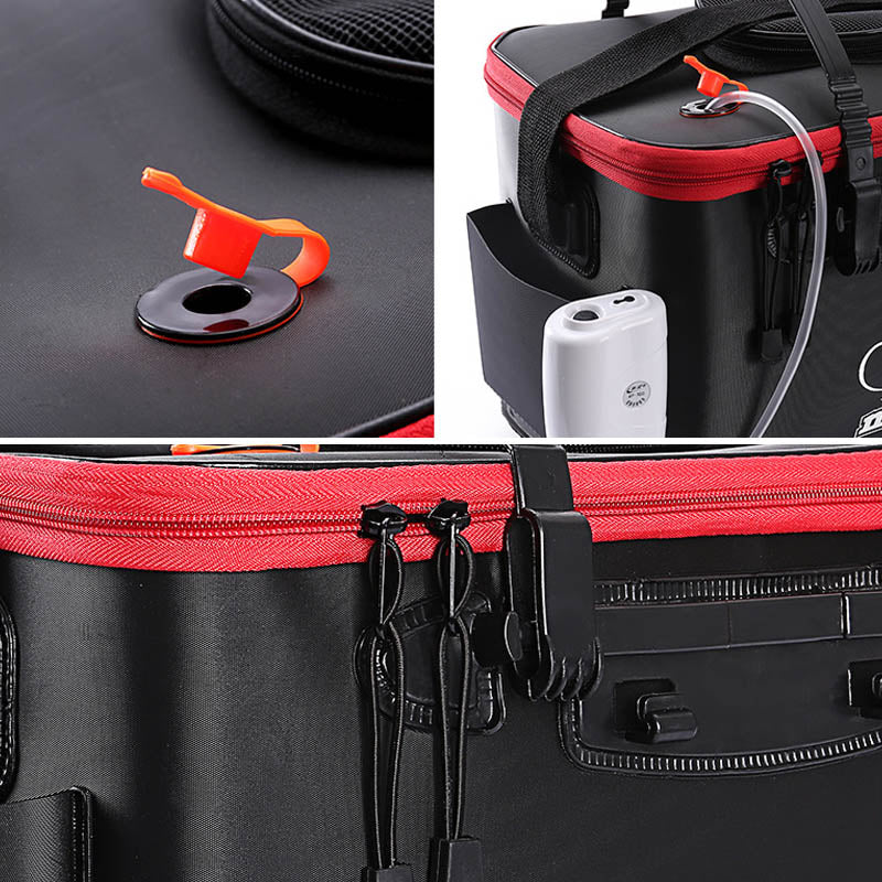 Waterproof EVA Fishing Tackle Bag - Lightweight Portable Fishing Gear Storage for Freshwater & Saltwater Fishing - Perfect for Boat, Kayak, and Shore Fishing Trips