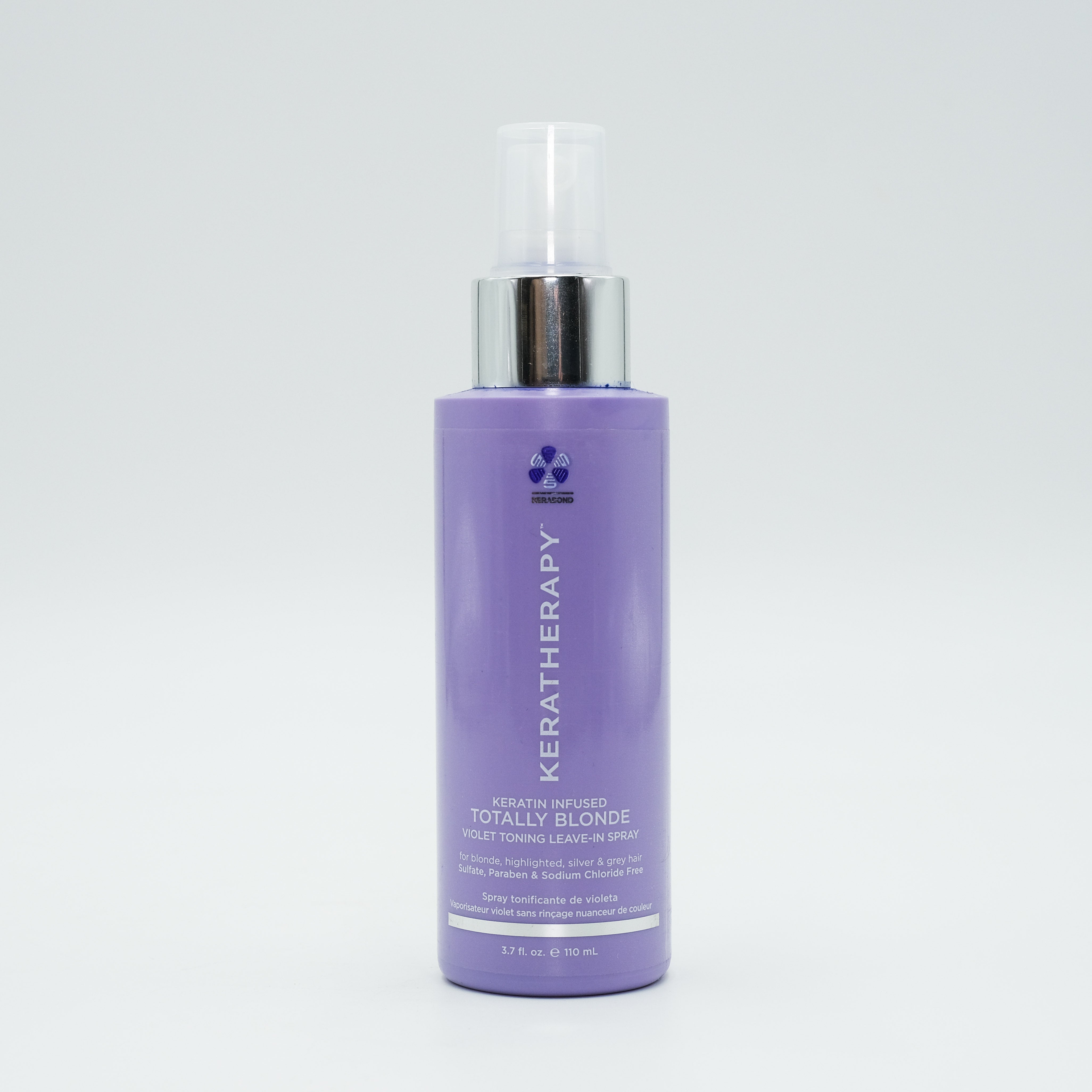 Keratherapy Keratin Infused Totally Blonde Violet Toning Leave-In Spray 3.7oz - Blonde Hair Treatment & Purple Shampoo Alternative for Brassiness & Frizz Control - Perfect for Salon-Quality Color Maintenance at Home