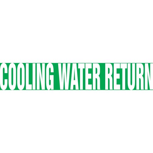 Self Stick Pipe Markers for Cooling Water Return - 1 1/2