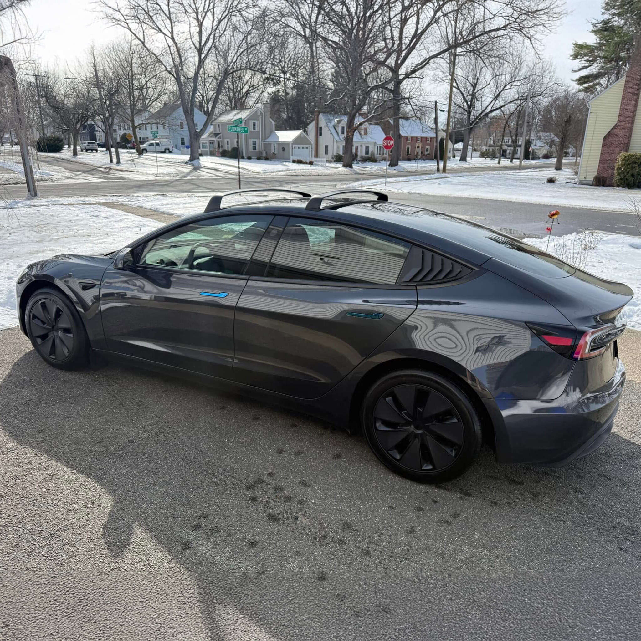 High-Performance Racing Style Rear Side Window Louvers for Tesla Model 3 (2017-2024) - Enhance Style & Reduce Glare for Daily Driving & Car Shows