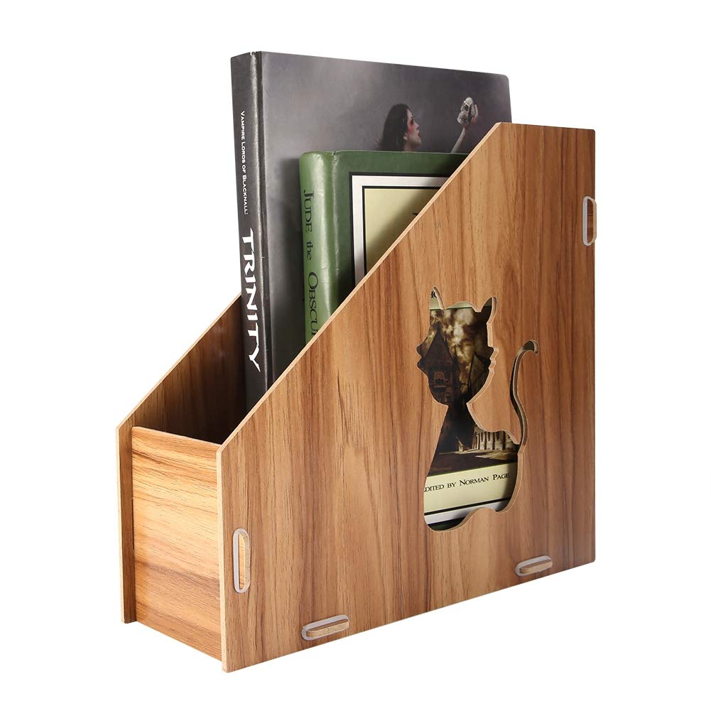 Modern Hollow Out Cat DIY Desk File Organizer - Stylish Workspace Accessories for Office & Home Use - Save Space & Organize Documents Efficiently