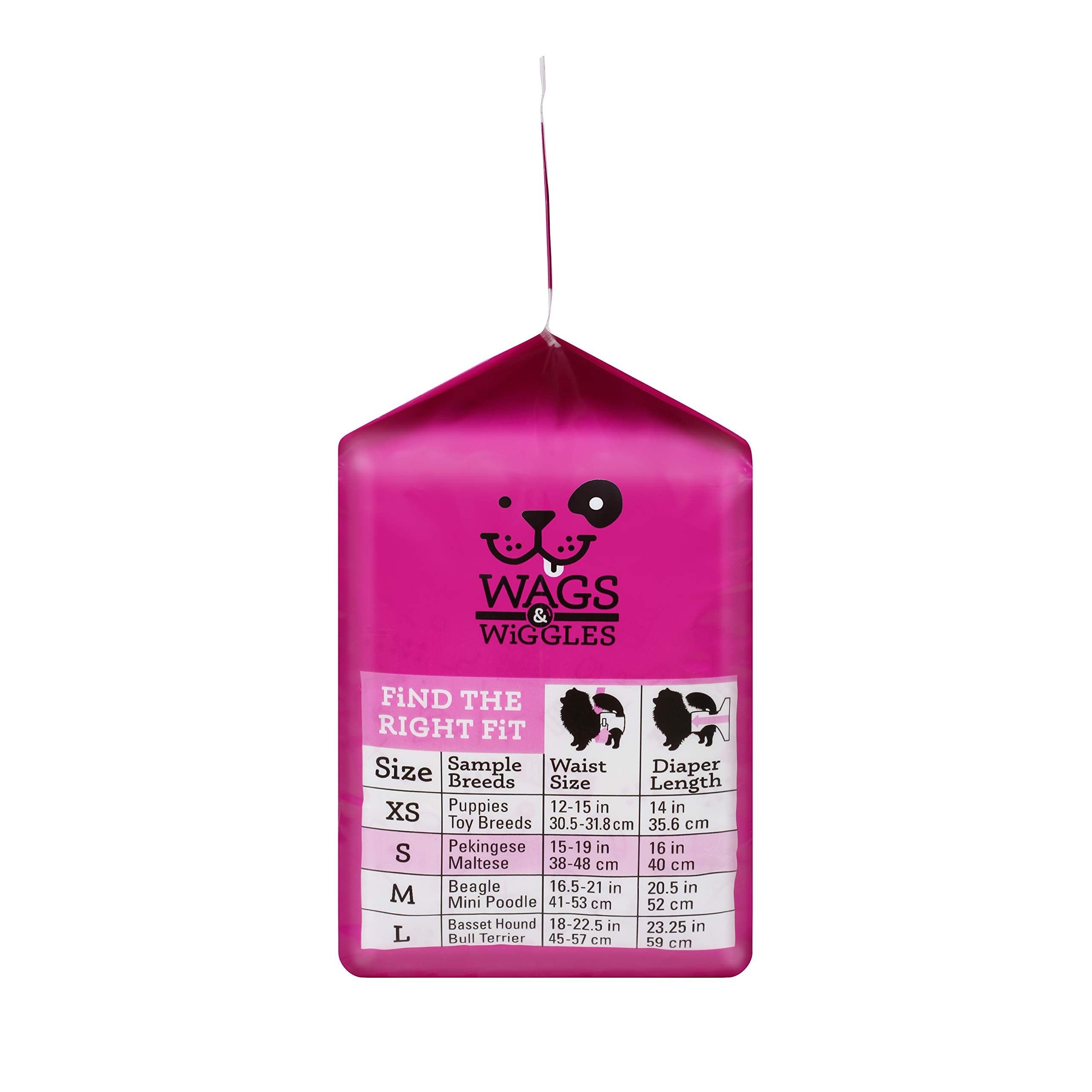 Wags & Wiggles Disposable Female Dog Diapers for Small Dogs 15