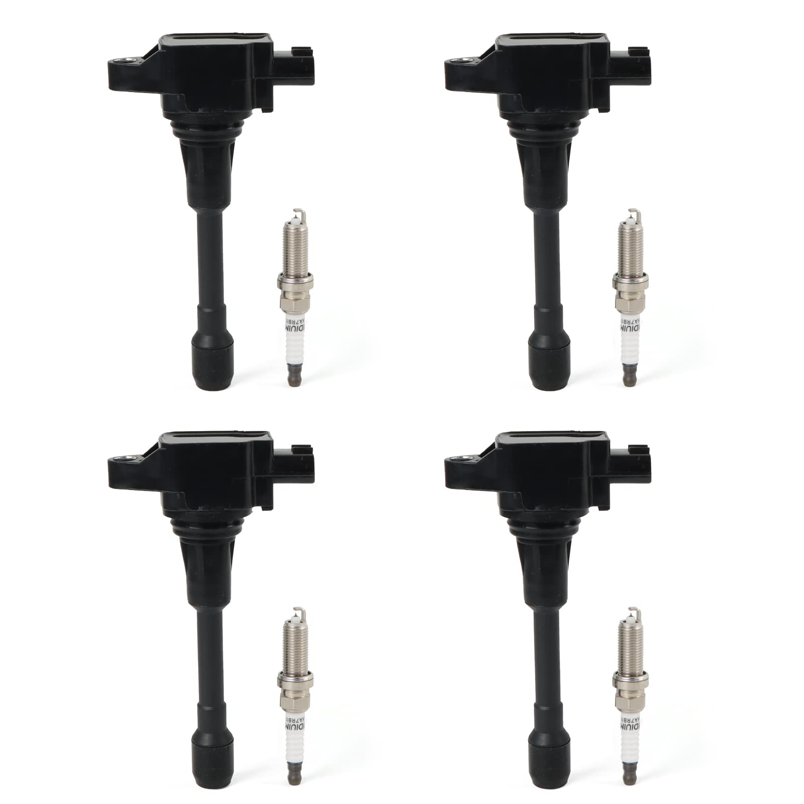 4PCS UF549 Ignition Coil Pack & 9029 Spark Plug Set - Compatible with Nissan Altima, Versa, Sentra, Rogue, Cube, QX60, NV200 - Fits 2.5L, 2.0L, 1.8L, 1.6L Engines - Replacement Parts for Smooth Engine Performance & Fuel Efficiency