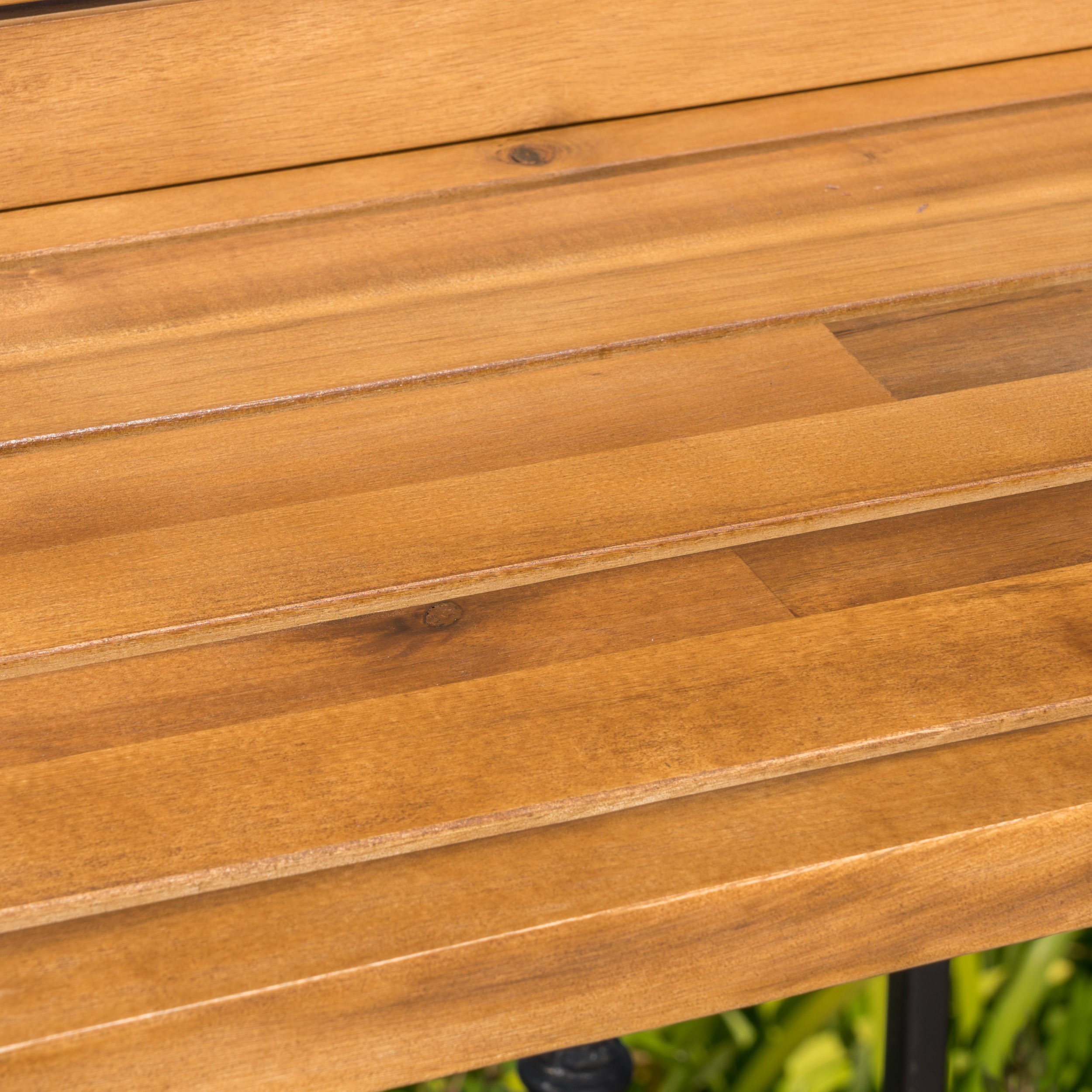 Acacia Wood Outdoor Bar Table for Balcony - Natural Stained Finish - Perfect for Patio, Deck & Poolside Entertaining
