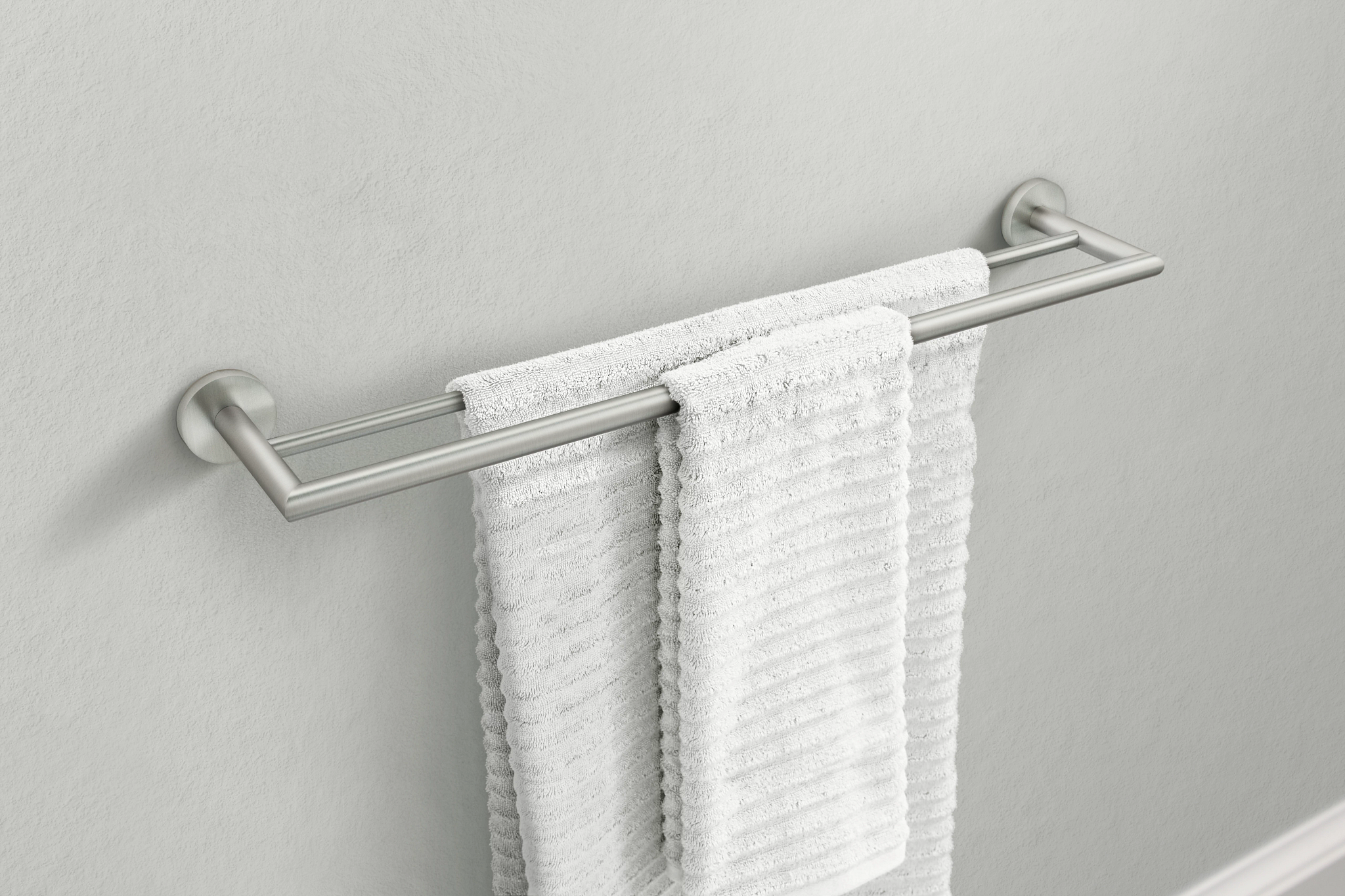 Arlys Double Towel Bar - Stainless Steel Bathroom Towel Holder for Hand & Bath Towels - Perfect for Bathroom, Spa, or Gym Organization