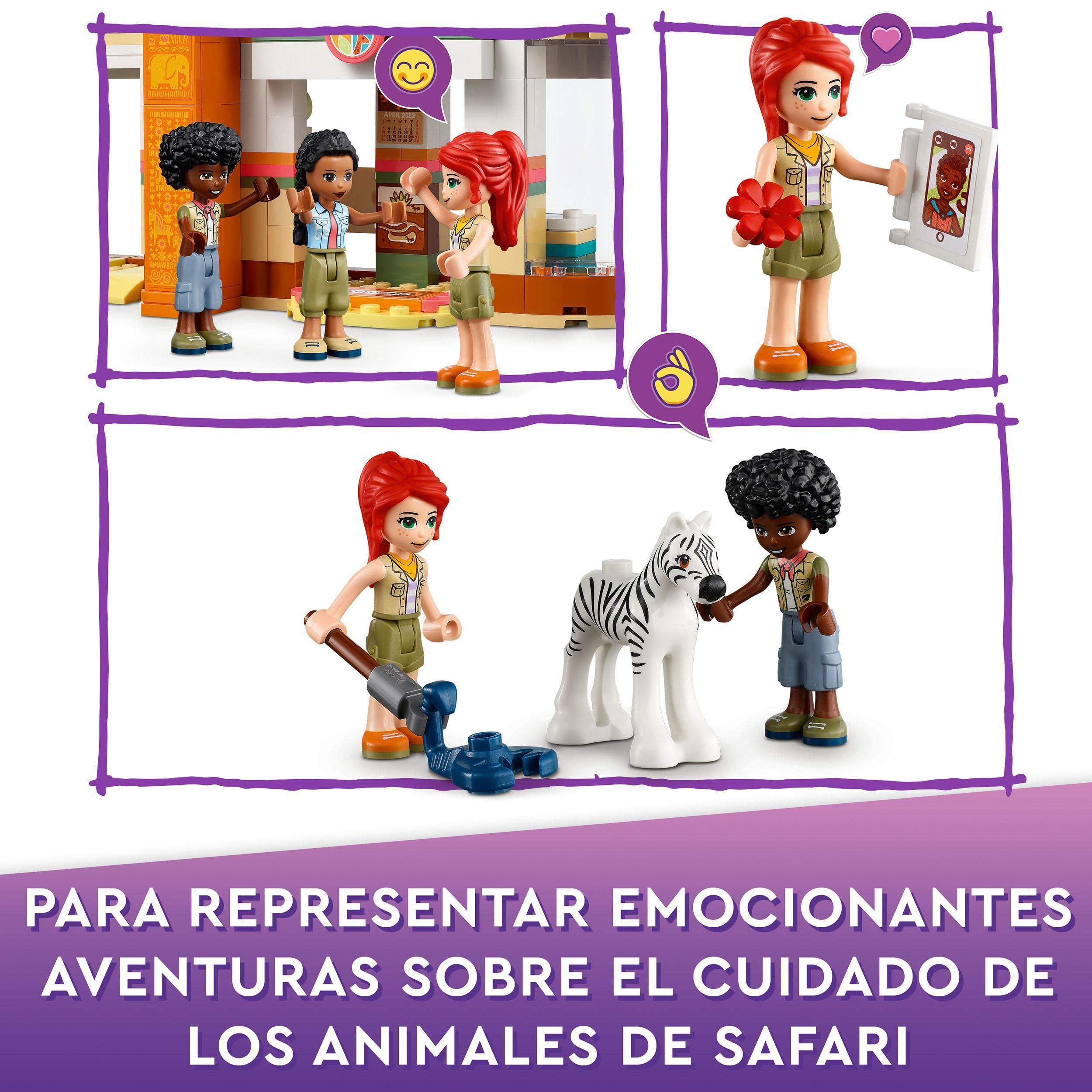 LEGO 41717 Friends Mia's Wildlife Rescue Toy Set with Zebra & Giraffe Animals, Mini Dolls & Car - Perfect Christmas Gift for Kids & Santa Presents - Great for Pretend Play, Animal Rescue Adventures & Holiday Gifting