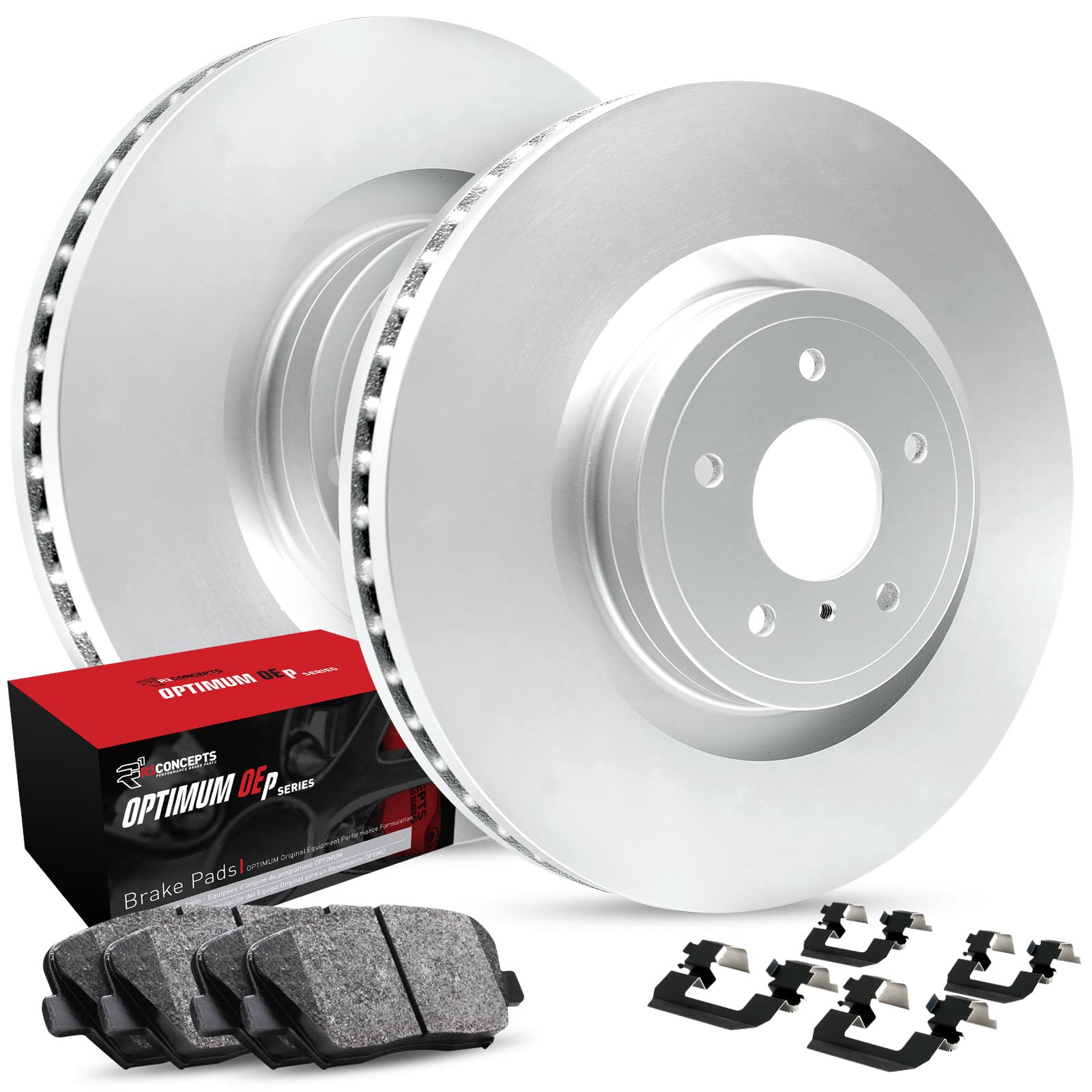 High-Performance Front Carbon Brake Rotors with Optimum OEP Pads & Hardware Kit 1PB.42013.44 - Perfect for Racing, Track Days & High-Speed Driving