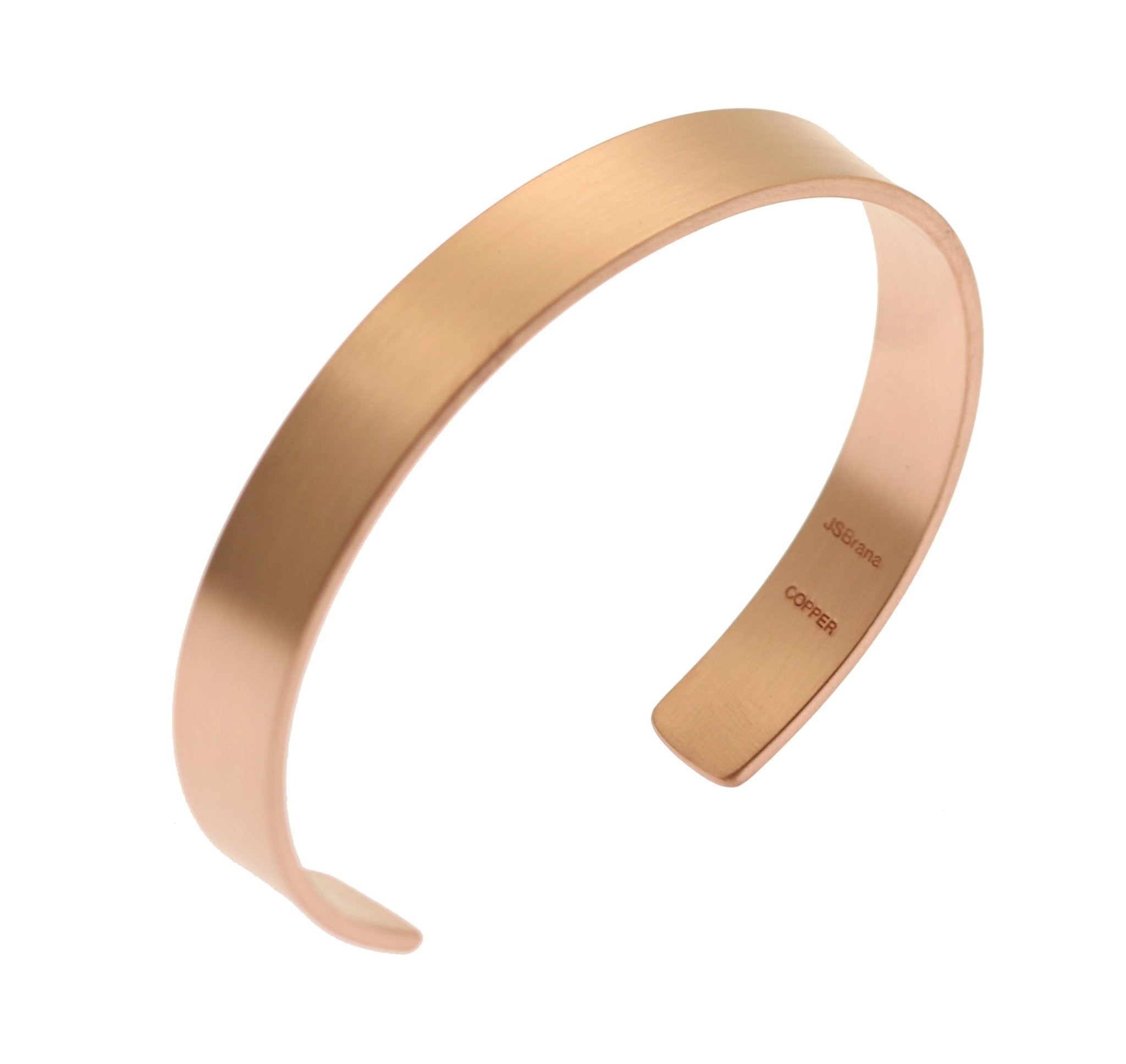 Men's Brushed Copper Cuff Bracelet - 10mm Wide Handmade Bangle for Casual Wear & Gift Giving - Perfect for Everyday Style, Weddings & Special Occasions