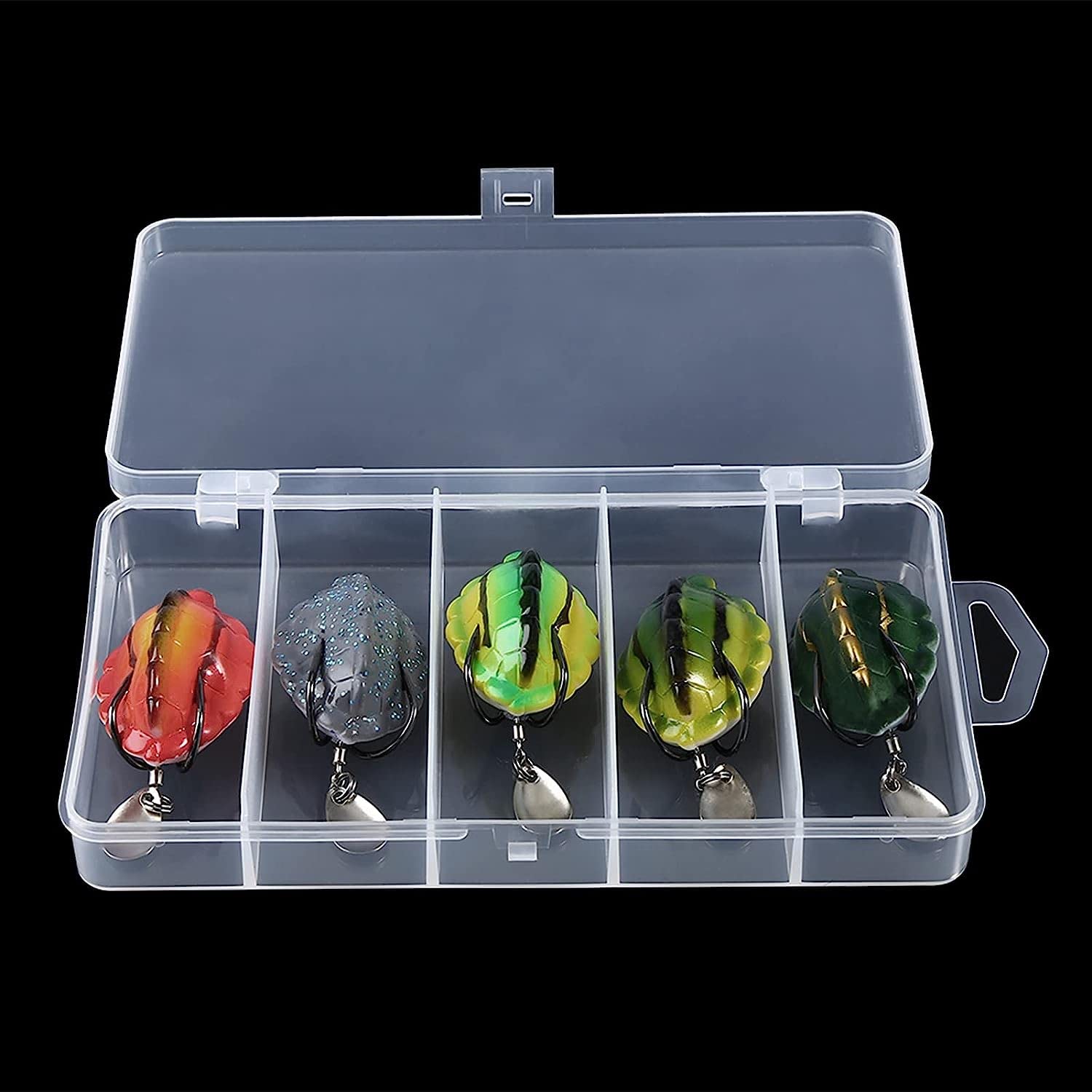 Ubersweet® 5-Piece Realistic Fishing Lures Set - Freshwater & Saltwater Fishing Baits Tackle Accessories - Perfect for Bass, Trout, and Saltwater Game Fish