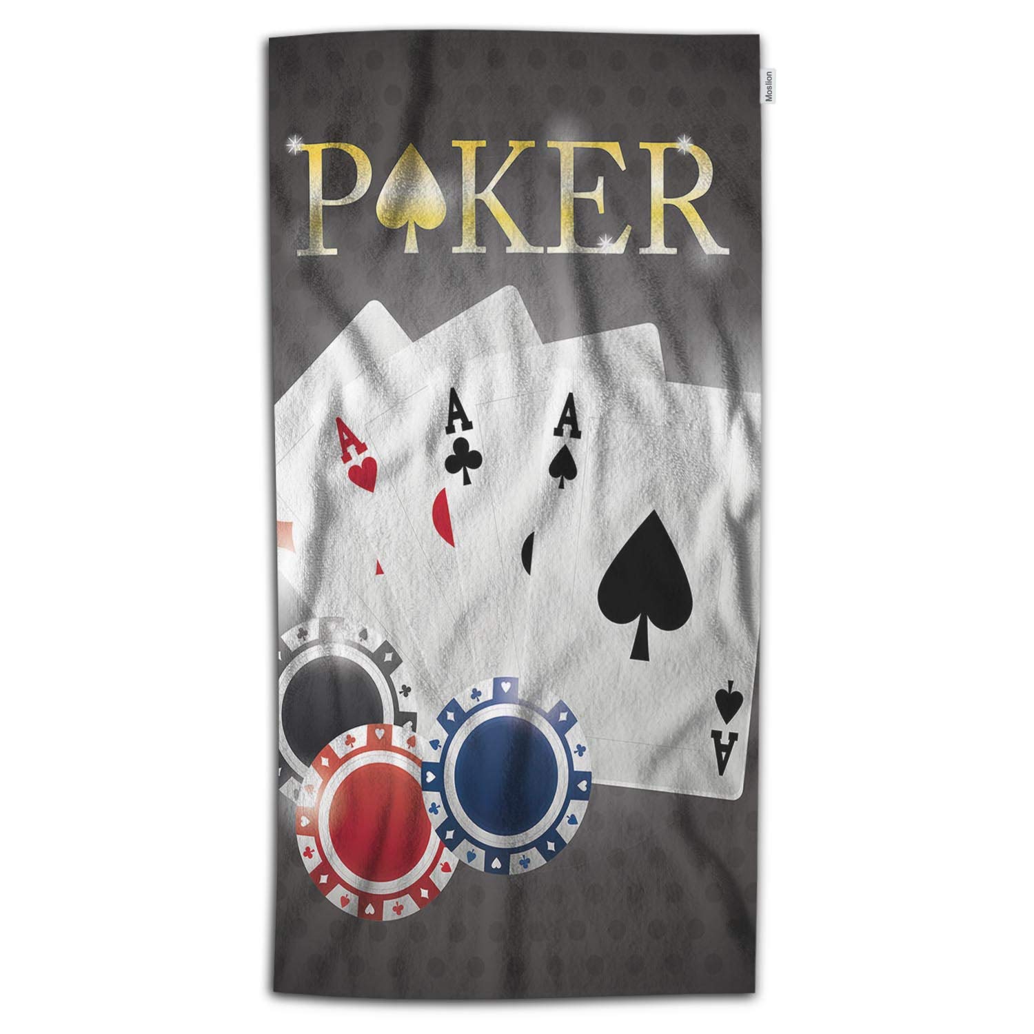 Premium 32x64 Inch Poker Themed Microfiber Bath Towel - Ultra Soft Casino Design for Men & Women - Perfect for Bathroom, Beach, Pool & Poker Night - Ideal for Home Spa, Game Room & Gifts - Great for Casino Parties, Poker Tournaments & Luxury Bathroom Decor - Best for Casino Lovers, Poker Enthusiasts & Home Decorators - Perfect for Casino-Themed Bathrooms, Poker Game Nights & Luxury Spa Gifts