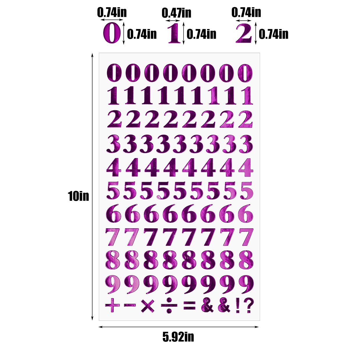 10 Sheets Self-Adhesive PU Number & Letter Stickers for DIY Planners, Bullet Journals, Scrapbooks, Calendars - Perfect for Home Office, School Projects & Crafting