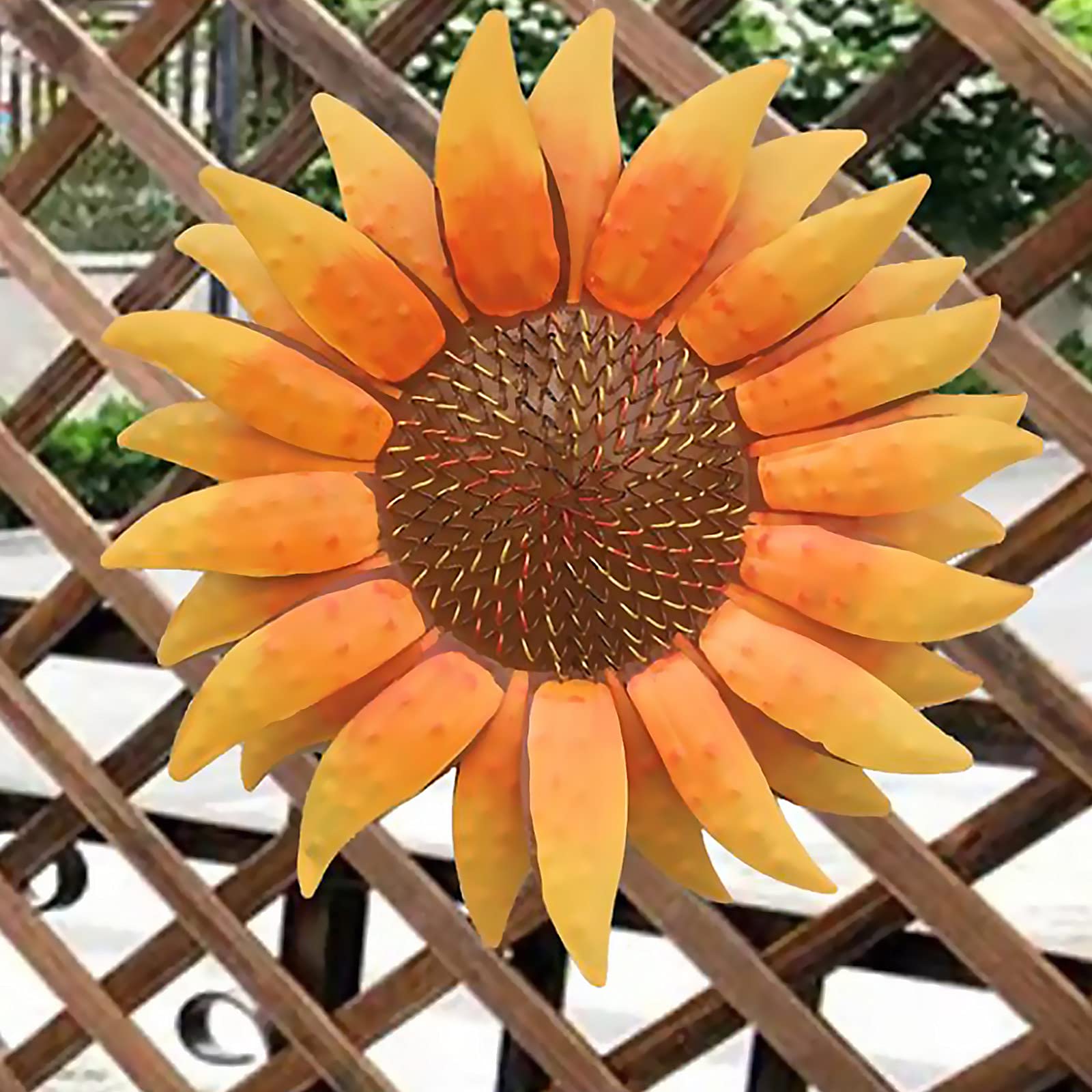 RESOYE 12.2in Sunflower Metal Wall Art - Garden & Backyard Decor