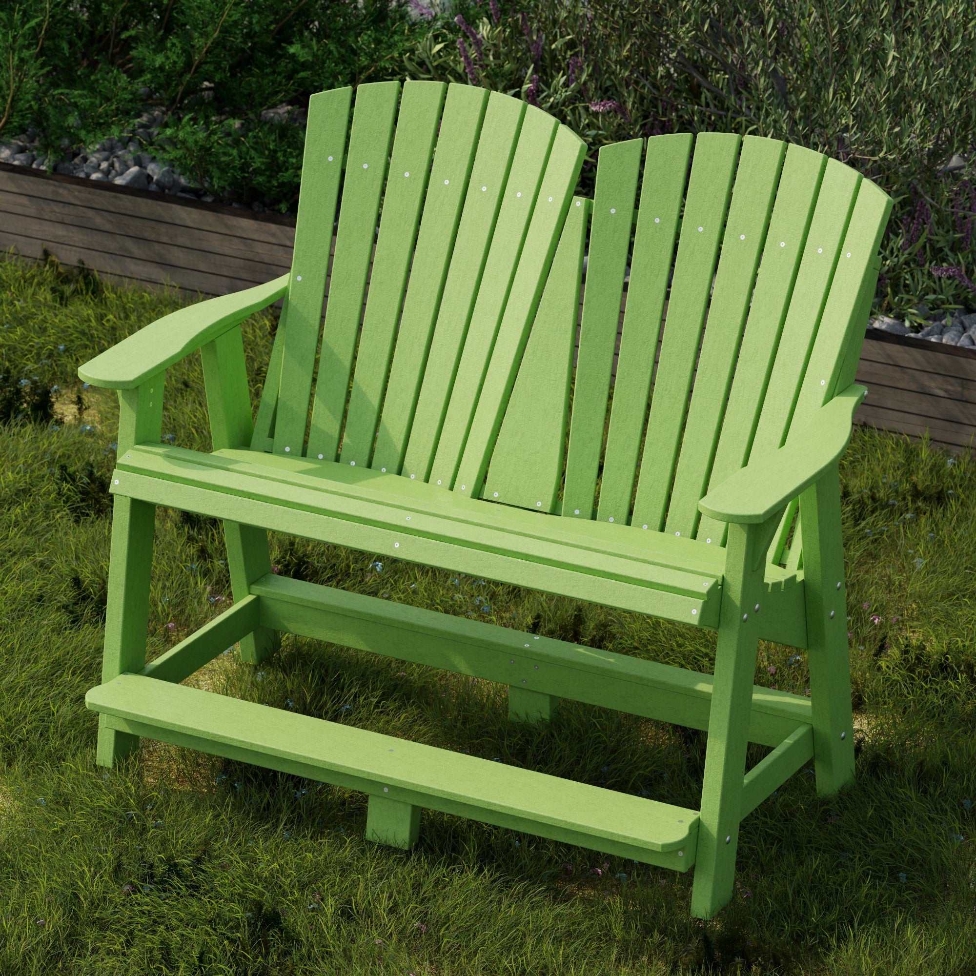 Premium Heritage Double High Adirondack Chair - Heavy Duty Outdoor Patio Furniture for Backyard, Garden & Poolside Relaxation - Weather-Resistant & Comfortable Seating Solution