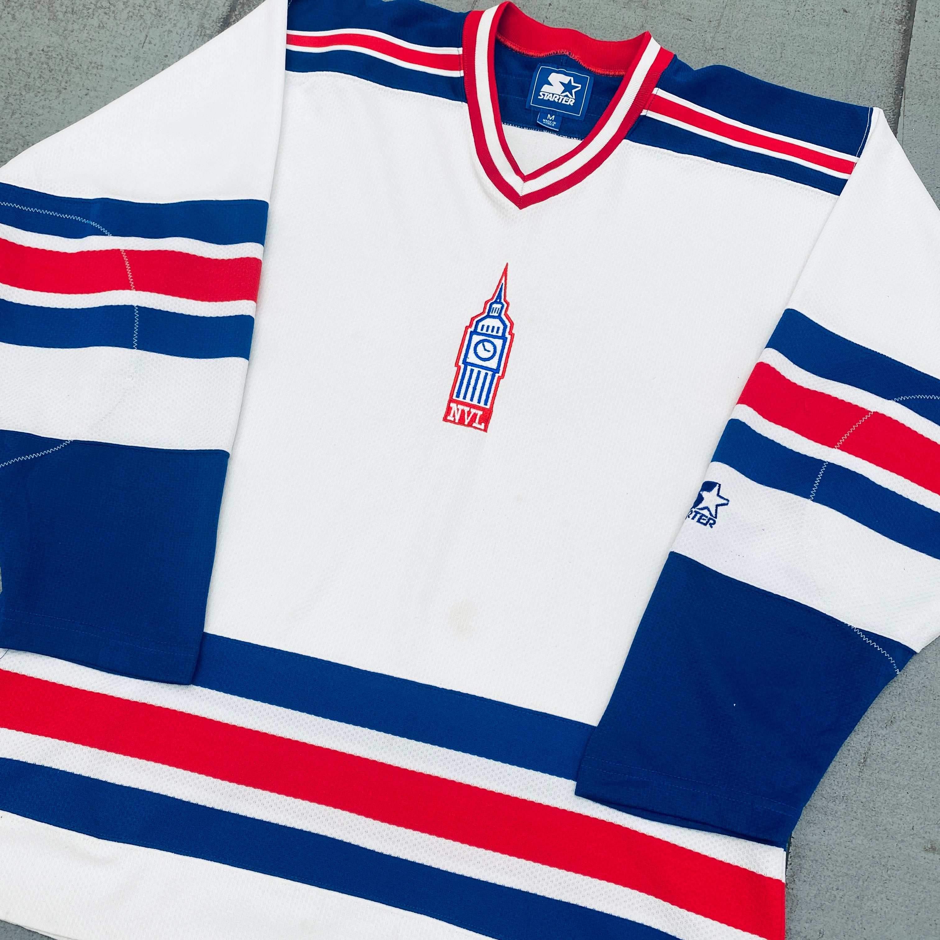 New York Rangers Embroidered Logo Starter Jersey - ReWork Edition (Medium) - Perfect for Game Day, Fan Events & Sports Collectibles