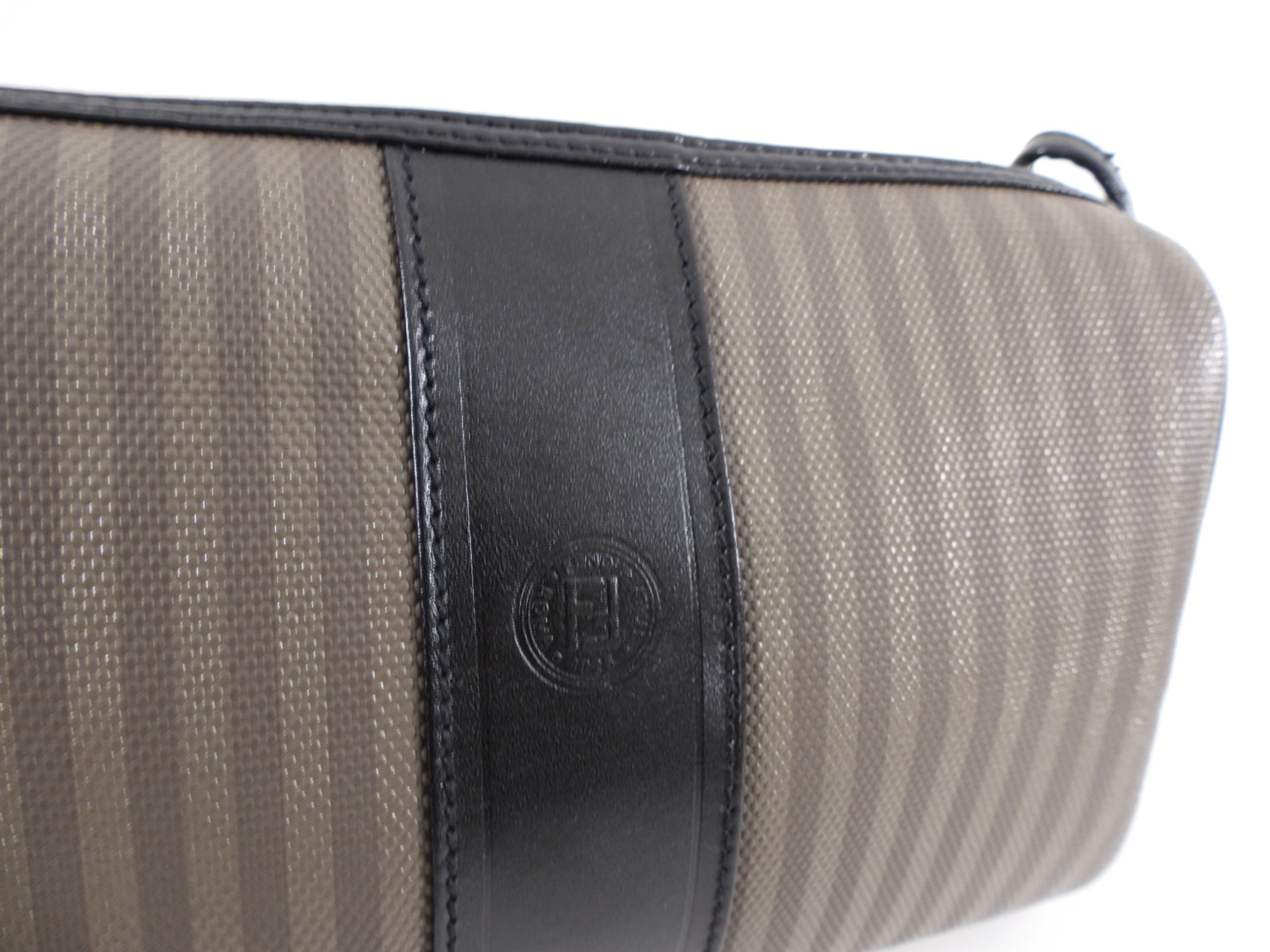 Vintage Fendi Pequin Stripe Crossbody Bag from 1980s - Stylish Retro Shoulder Bag for Women, Perfect for Casual Outings & Evening Events