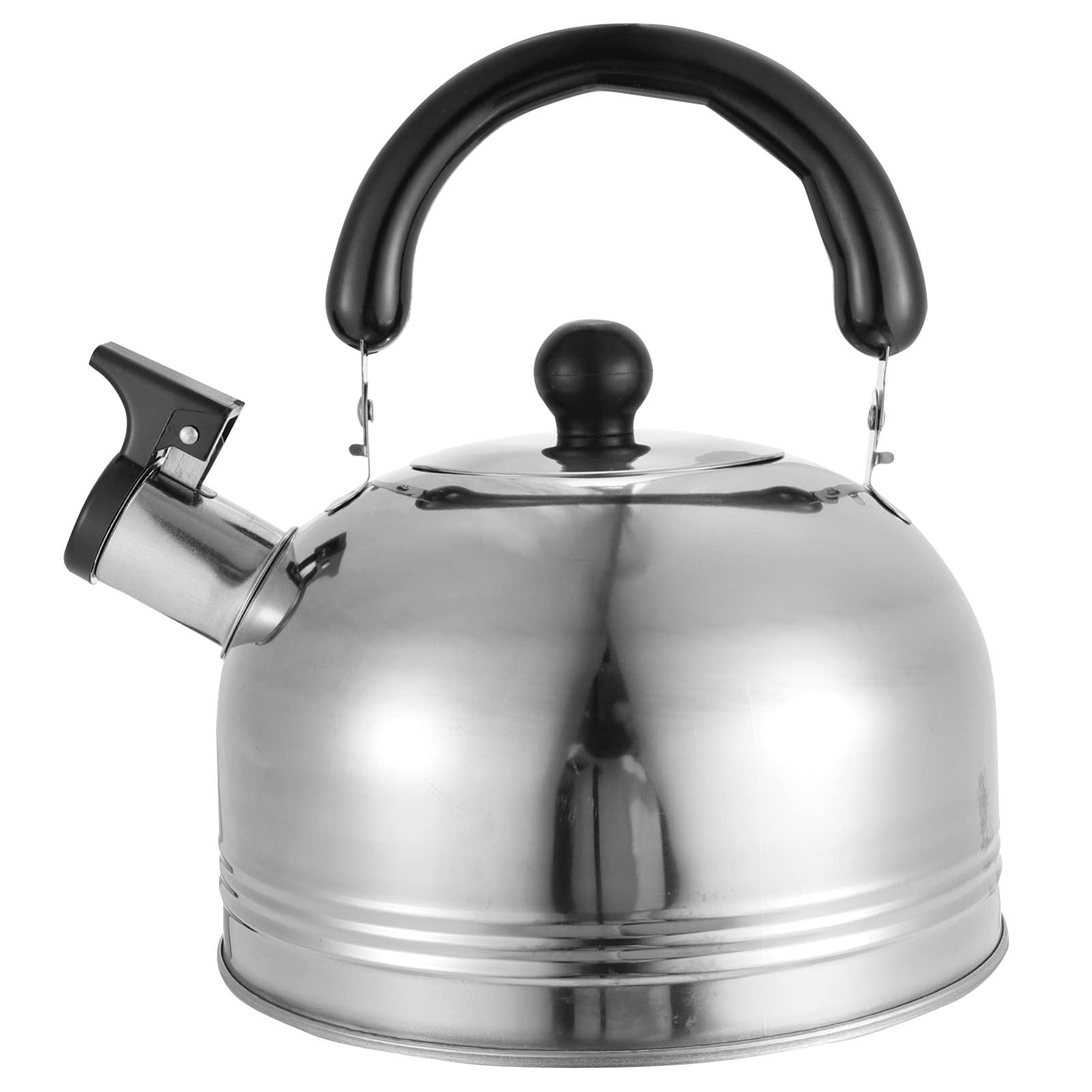 **Hemoton 1-Piece Stainless Steel Whistling Tea Kettle - Modern Gas Stove Water Boiler for Tea, Coffee & Hot Chocolate - Portable & Durable for Home, Camping & Office Use**