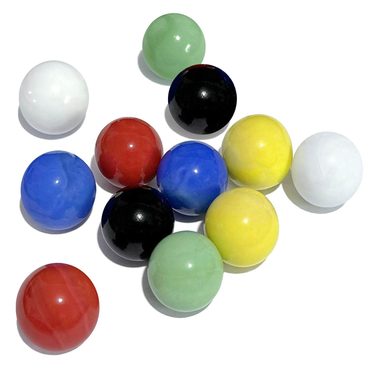 60 Pcs 0.63 Inch Glass Marbles - 6 Vibrant Colors for Classic Marbles Game, DIY Home Decor, Vase Fillers, and Kids Sensory Play