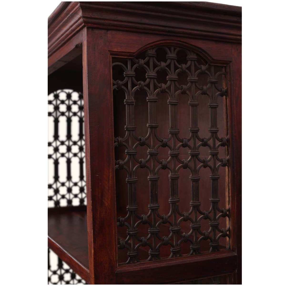 Rustic Solid Wood Office Bookcase with 3 Open Shelves and Drawers - Perfect for Home Office, Study Room, and Library Storage