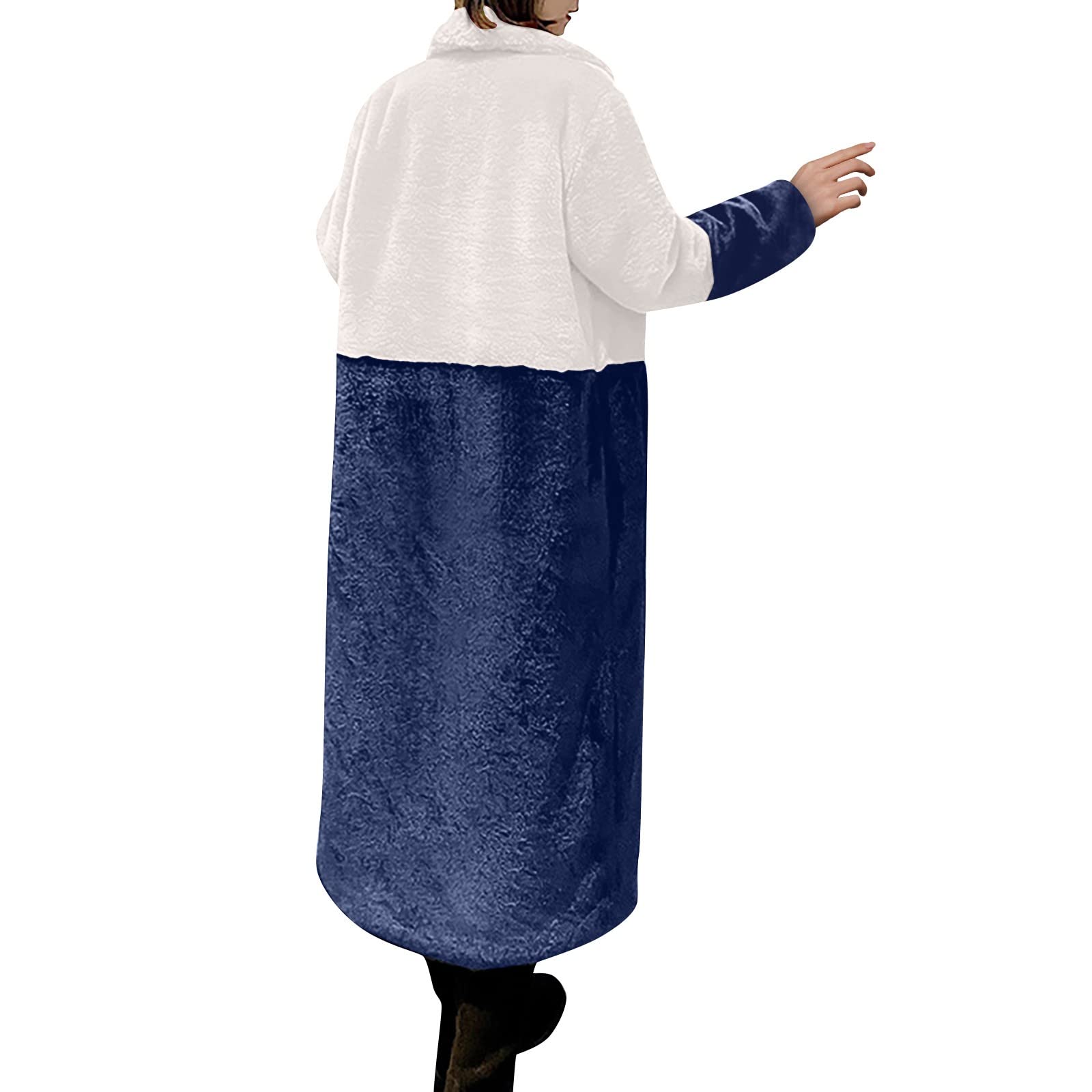 Fashion Casual Women's Mid-Length Wool Coat with Sheep Shearing Stitching - Warm Winter Overcoat for Women | Big & Tall Men's Wool Overcoat - Stylish & Comfortable for Office, Dating & Outdoor Activities