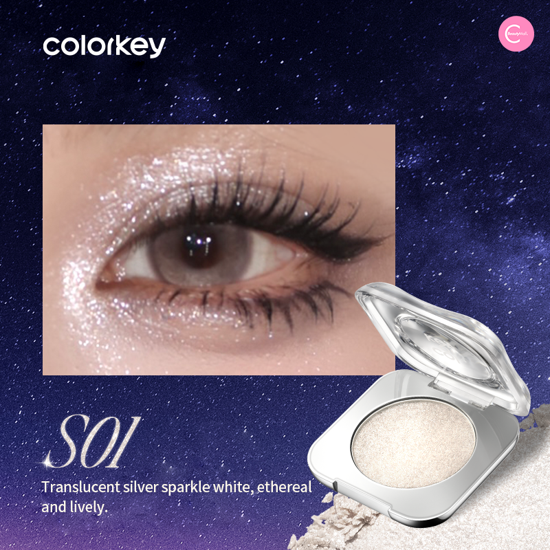 Colorkey Galactic Glow Single Eyeshadow - Long Lasting Pigmented Makeup for Day & Night Wear - Perfect for Parties, Date Nights & Special Occasions