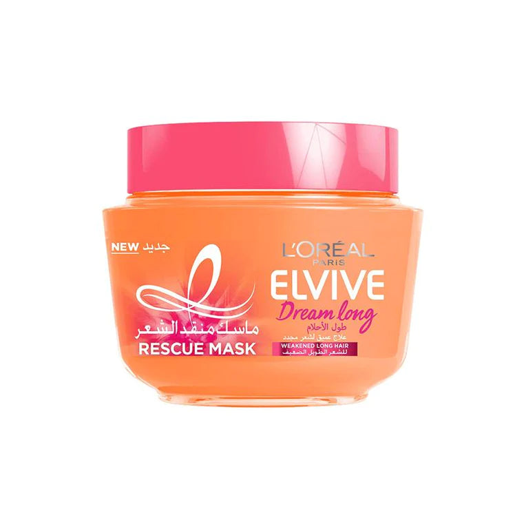 L'Oreal Paris Elvive Dream Long Hair Rescue Mask - Deep Conditioning Treatment for Dry & Damaged Hair - Perfect for Long Hair Care & Repair at Home