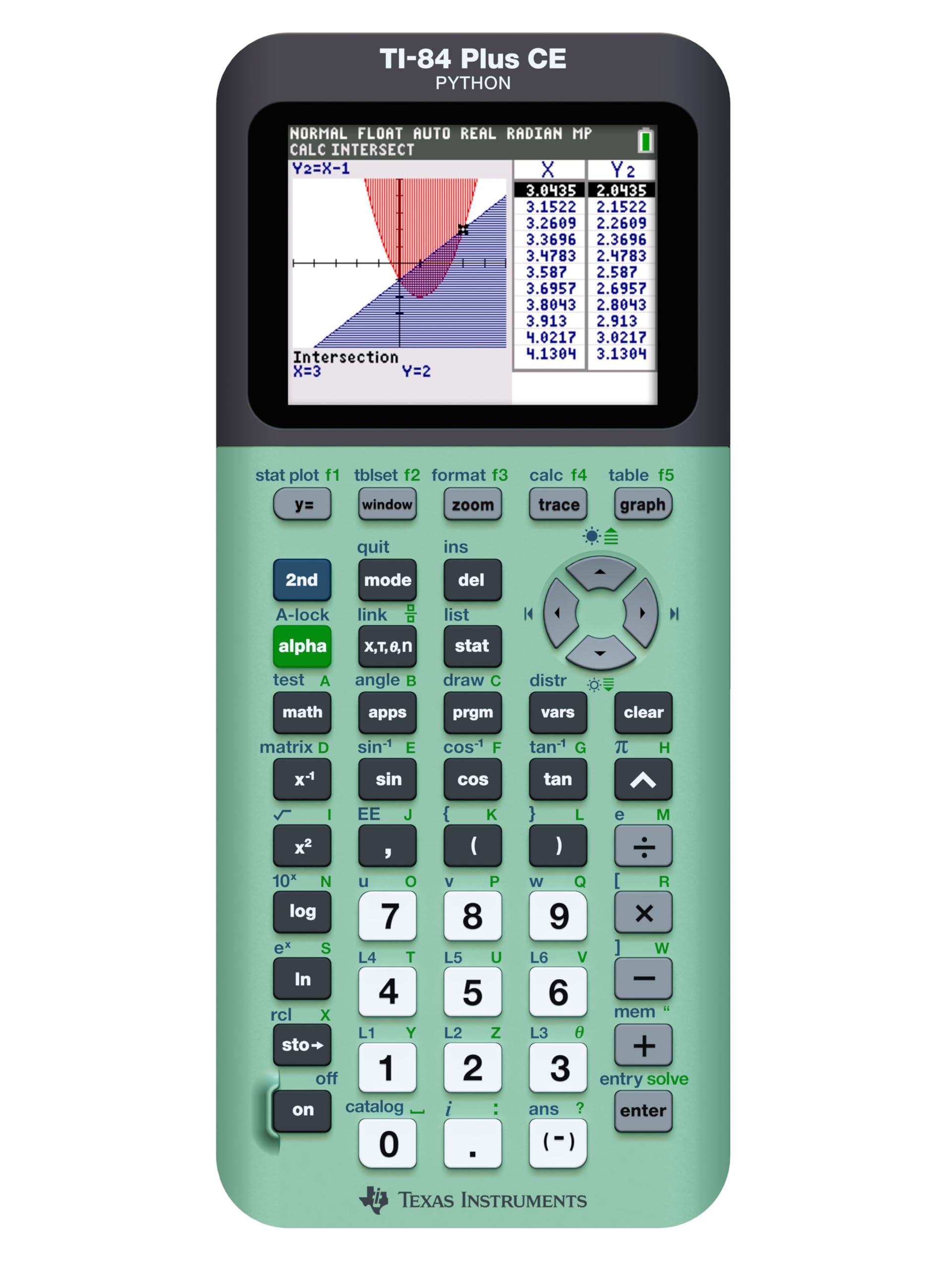 Texas Instruments TI-84 Plus CE Color Graphing Calculator - Mint Green | Advanced Math & Science Tool for High School & College Students | Perfect for Algebra, Calculus, Engineering & SAT/ACT Exams