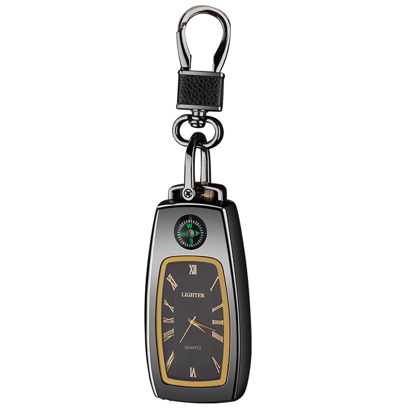 Windproof Jet Torch Lighter - Refillable Butane Keychain Lighter for Outdoor & Camping