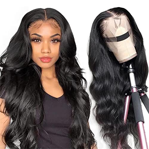 Stylqueen 13x4 Lace Front Wigs Human Hair - Brazilian Remy Glueless Wig for Black Women | Pre-Plucked 150% Density Body Wave with Baby Hair | Natural Color 12 Inch | Perfect for Daily Wear, Parties & Special Occasions
