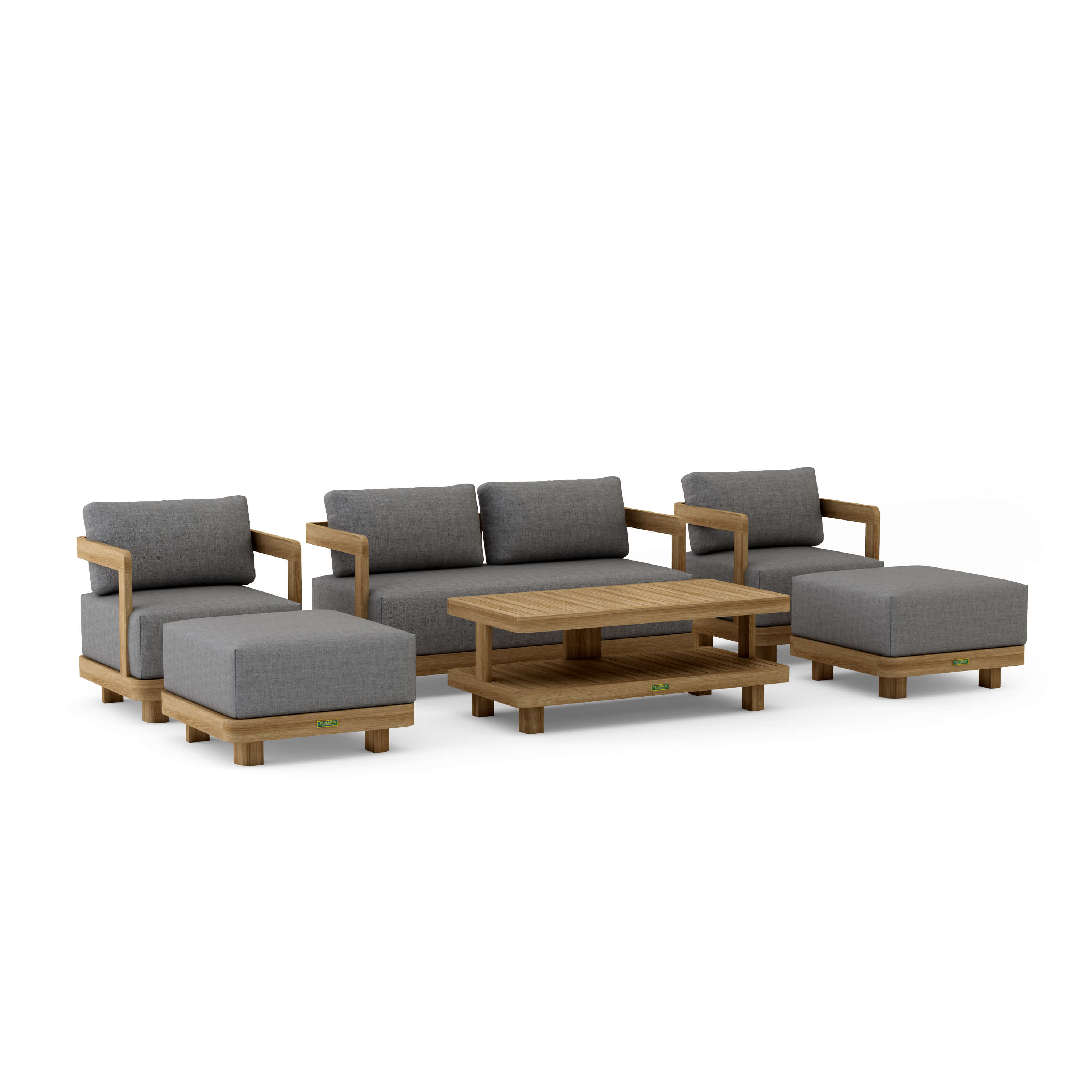 6-Piece Granada Deep Seating Patio Set - Outdoor Wicker Furniture with Cushions for Backyard, Poolside & Garden Relaxation