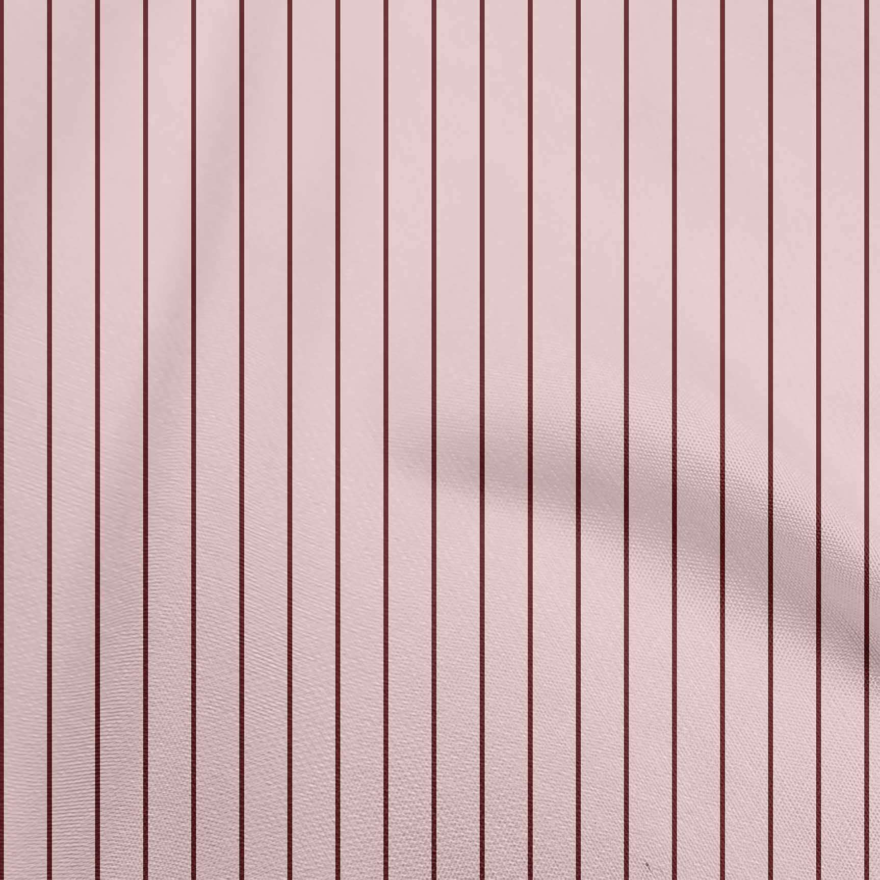 oneOone Cotton Cambric Rose Pink Striped Fabric by The Yard - 56 Inch Wide Printed DIY Sewing Material for Dresses, Quilting & Home Decor Projects