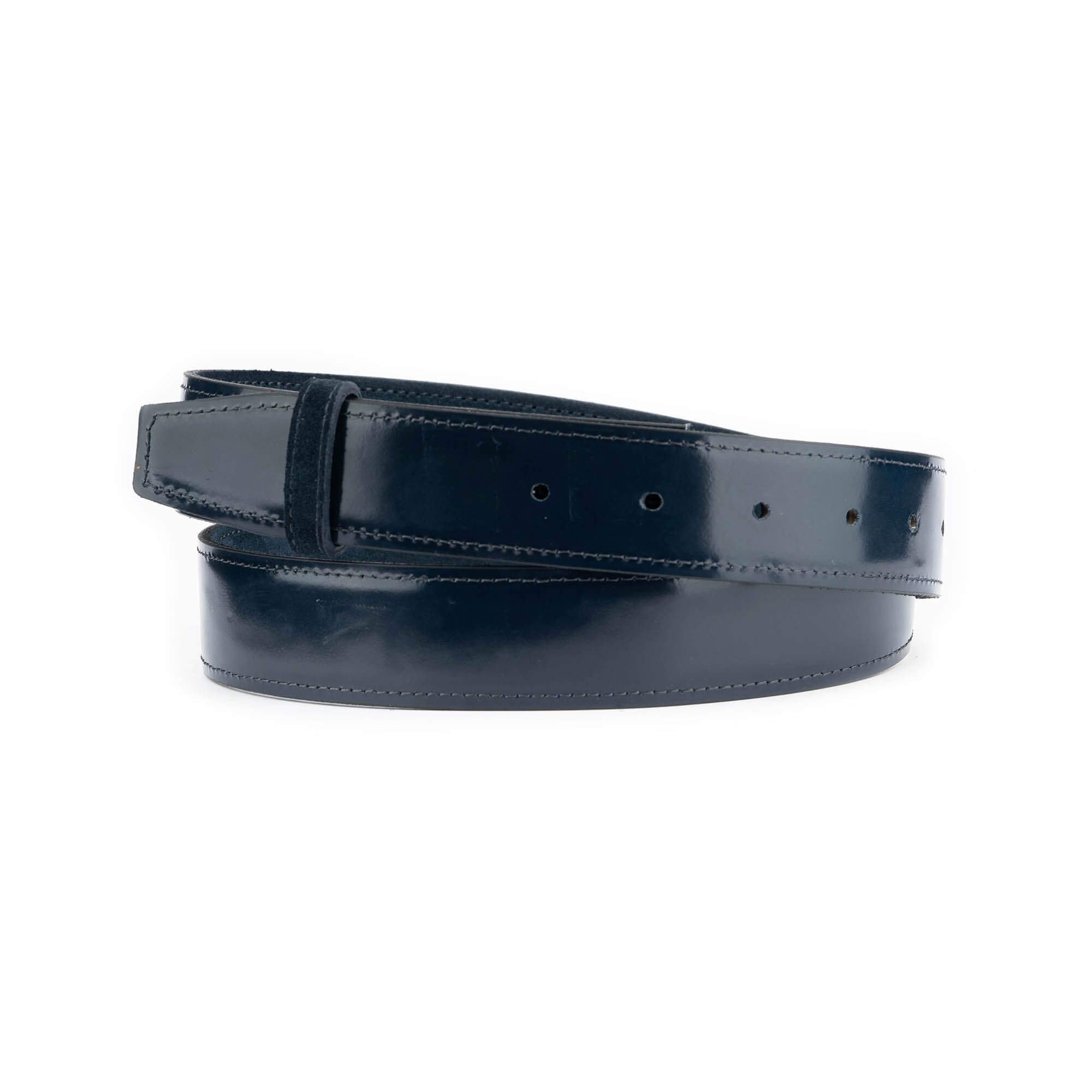 MontBlanc Reversible Dark Blue Suede Belt Strap - Replacement Buckle Accessory for Men's Dress Pants & Business Attire