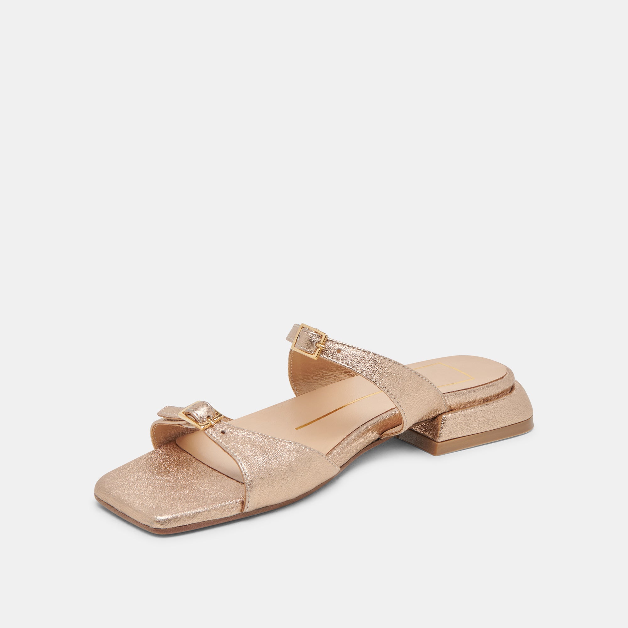 Lavern Gold Metallic Leather Sandals for Women - Comfortable & Stylish Summer Beach Walking Shoes