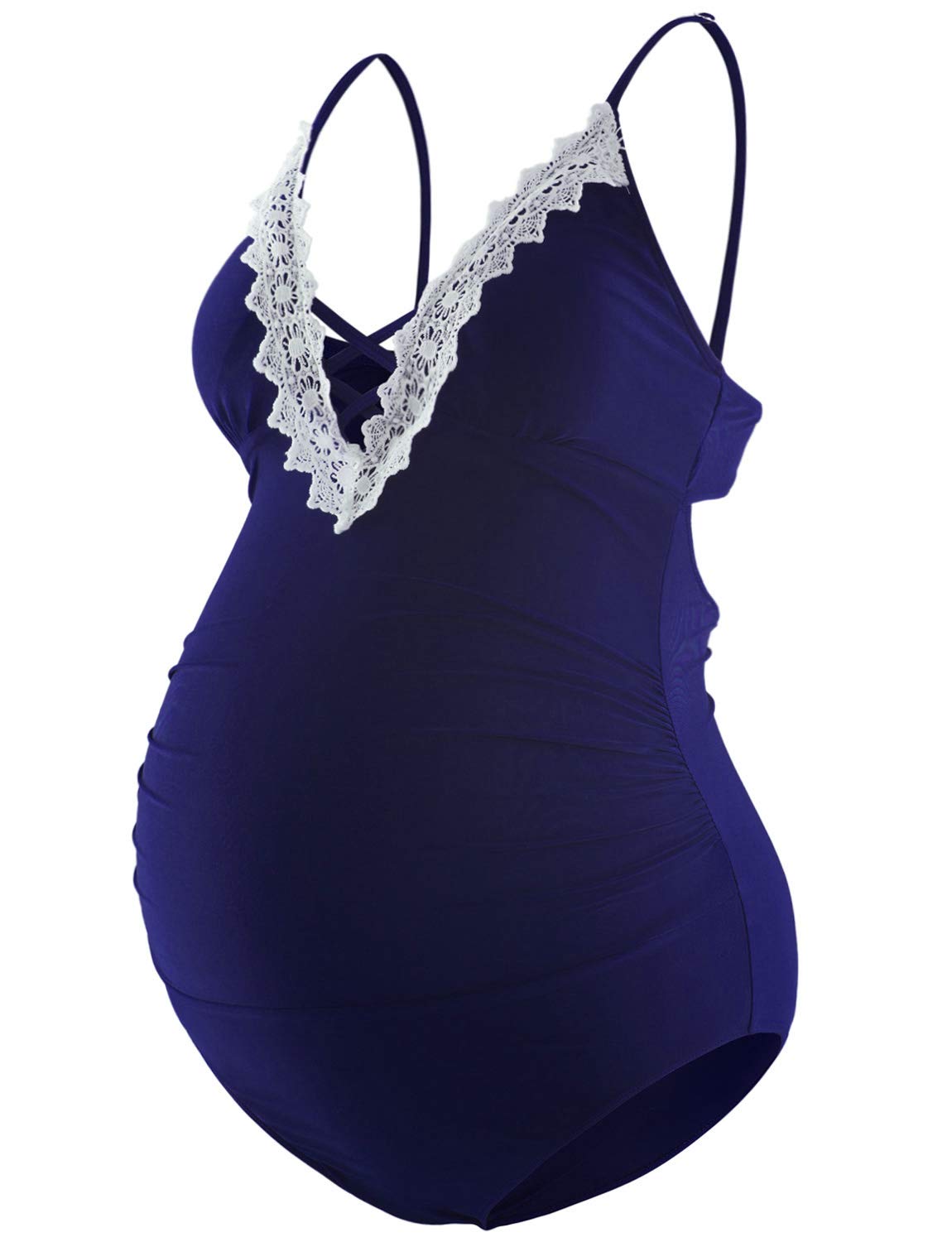 Maternity Lace One Piece Swimsuits - Pregnancy Bikini Swimwear for Beach, Pool & Maternity Photos | Comfortable & Stylish Maternity Bathing Suit