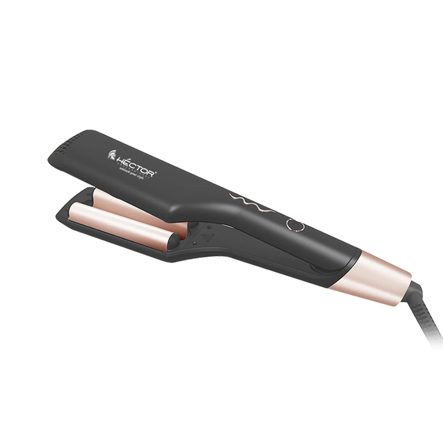 HECTOR Professional Corded Electric Hair Waver - Black | Salon-Quality Hair Smoother & Styler for Waves & Curls | Perfect for Home Use, Parties & Special Occasions