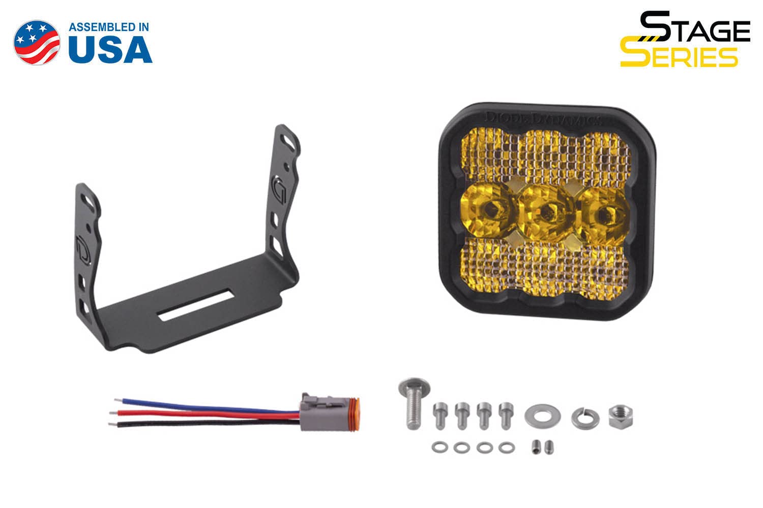Diode Dynamics SS5 Pro Yellow LED Pod Light - 1 Pack - High-Performance Off-Road Driving Light for Trucks, Jeeps & ATVs - Perfect for Fog, Dust & Low Visibility Conditions